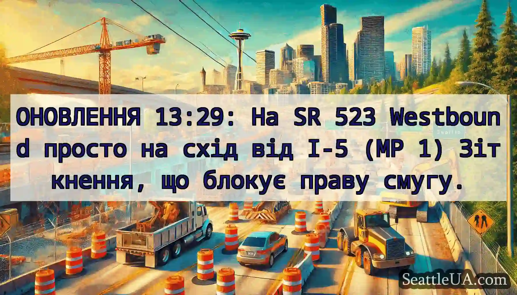 ОНОВЛЕННЯ 13:29: На SR 523 Westbound просто на