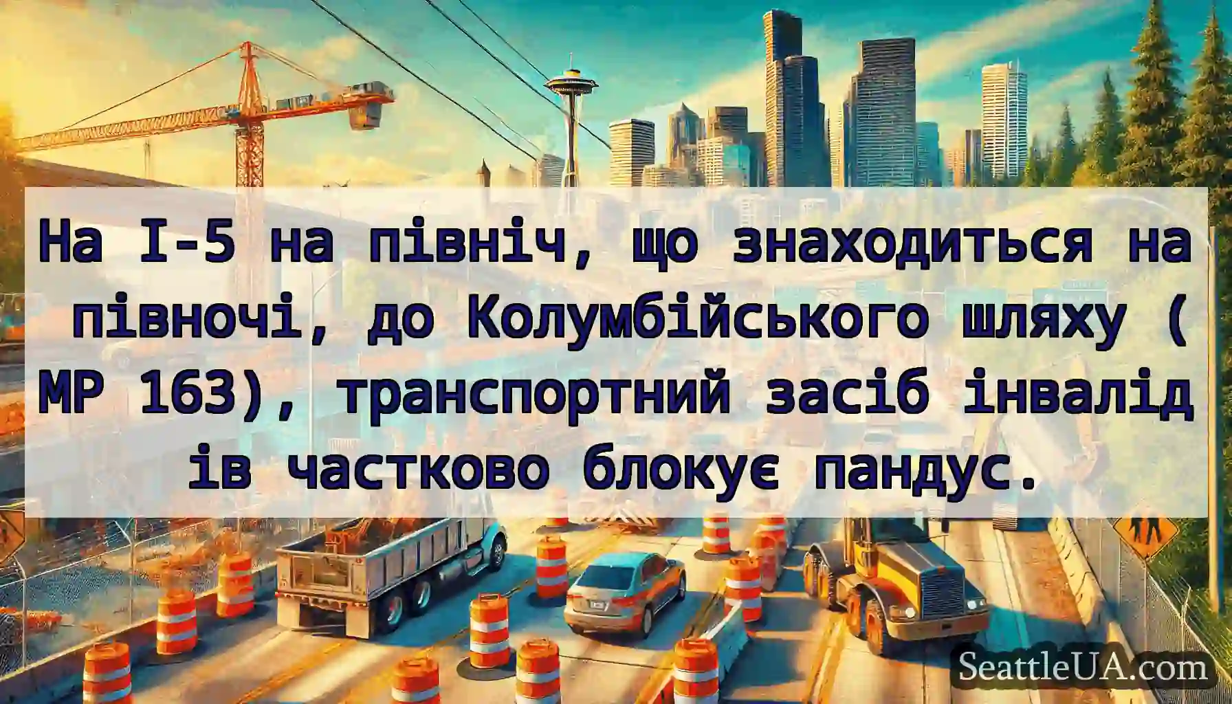 На I-5 на північ, що знаходиться на півночі, до