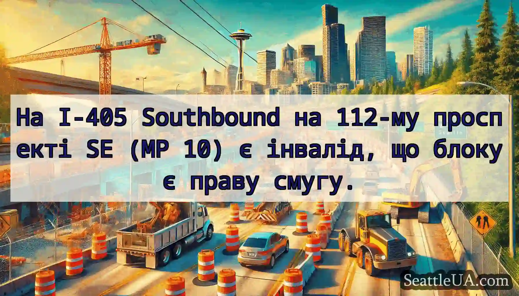 На I-405 Southbound на 112-му проспекті SE (MP