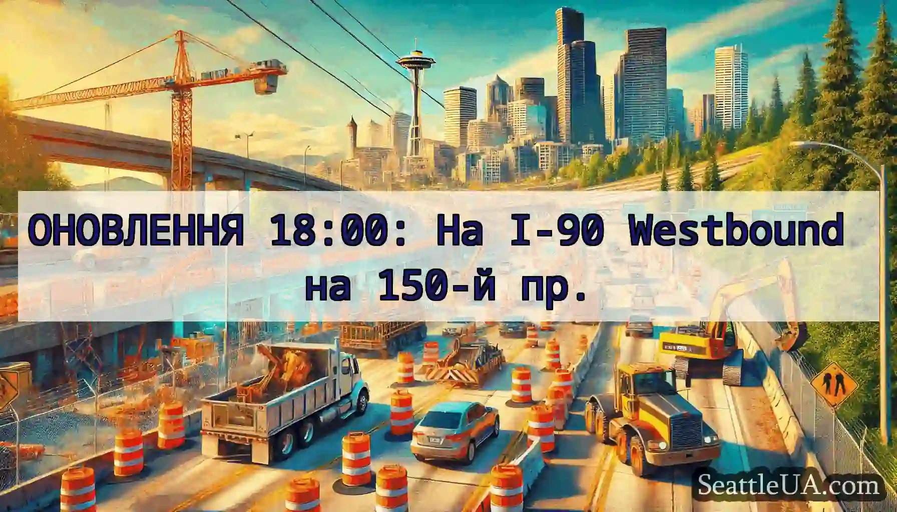 ОНОВЛЕННЯ 18:00: На I-90 Westbound на 150-й пр.