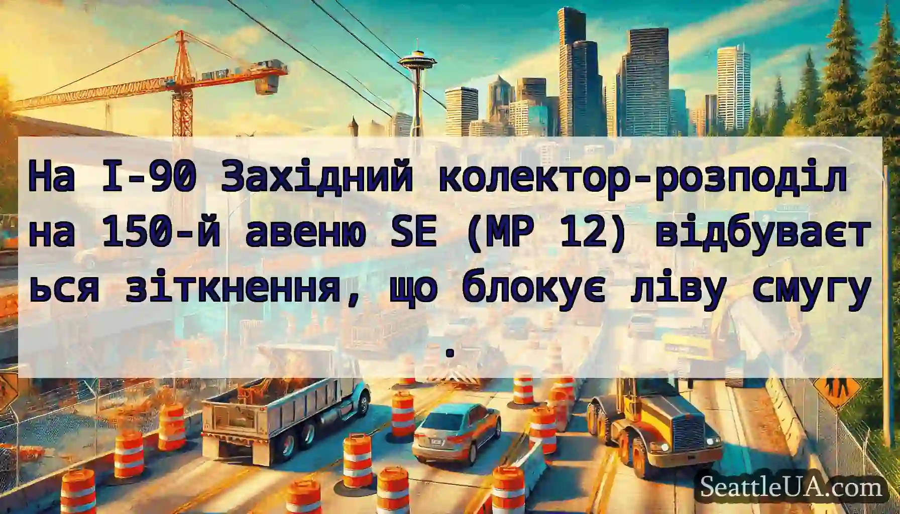 На I-90 Західний колектор-розподіл на 150-й авеню