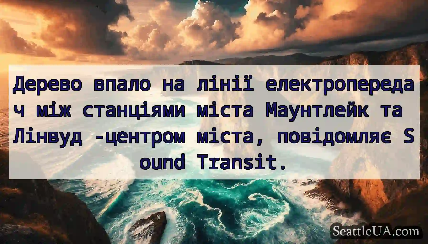 Дерево впало на лінії електропередач між