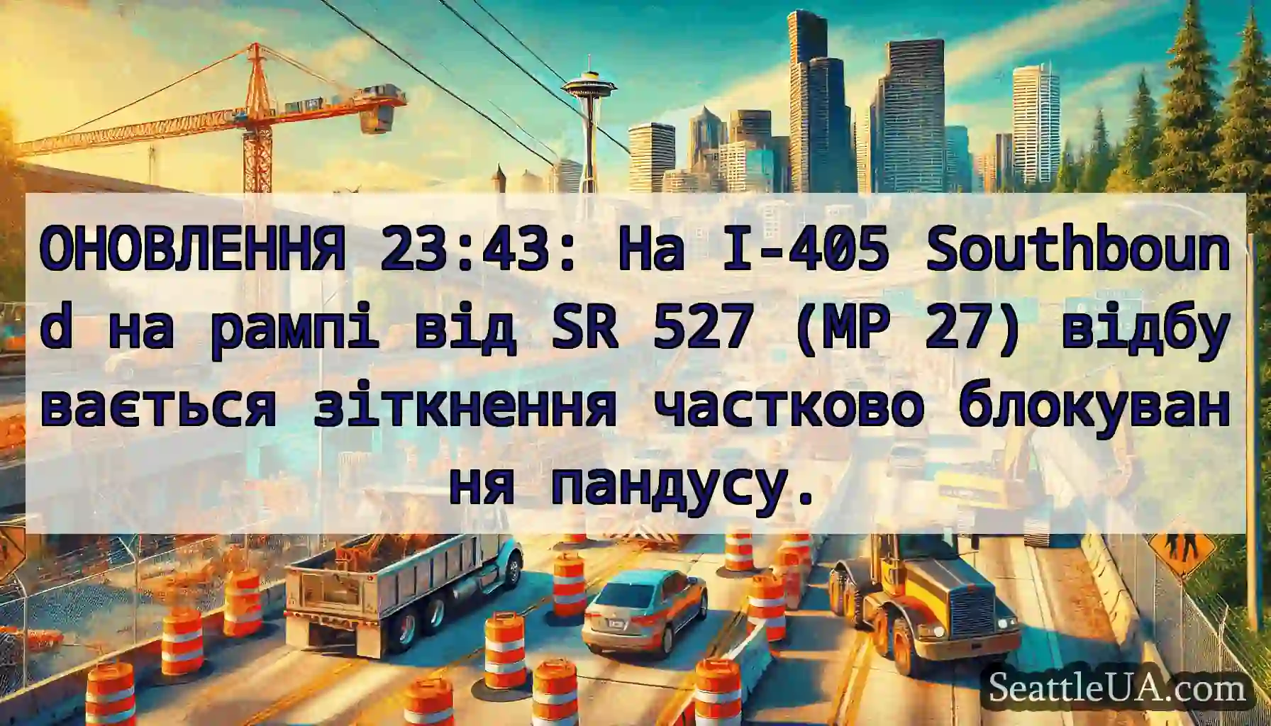ОНОВЛЕННЯ 23:43: На I-405 Southbound на рампі від