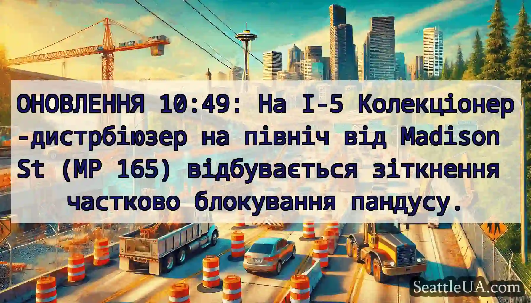 ОНОВЛЕННЯ 10:49: На I-5 Колекціонер-дистрбіюзер