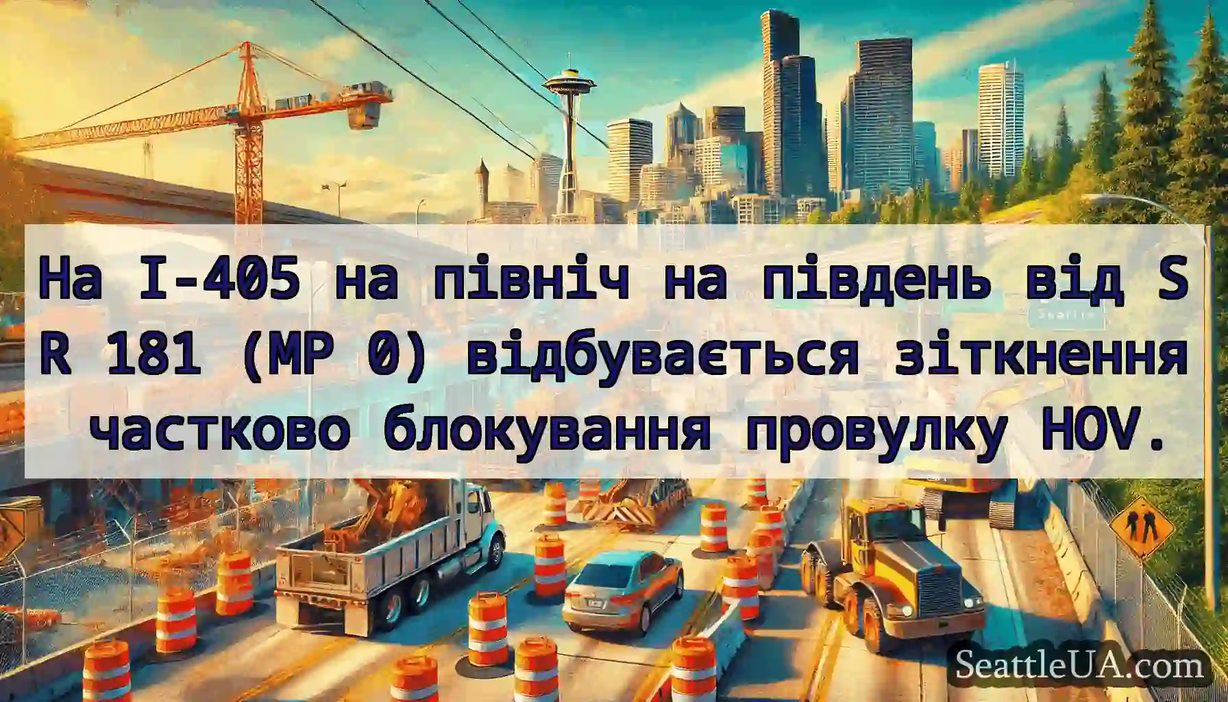На I-405 на північ на південь від SR 181 (MP 0)