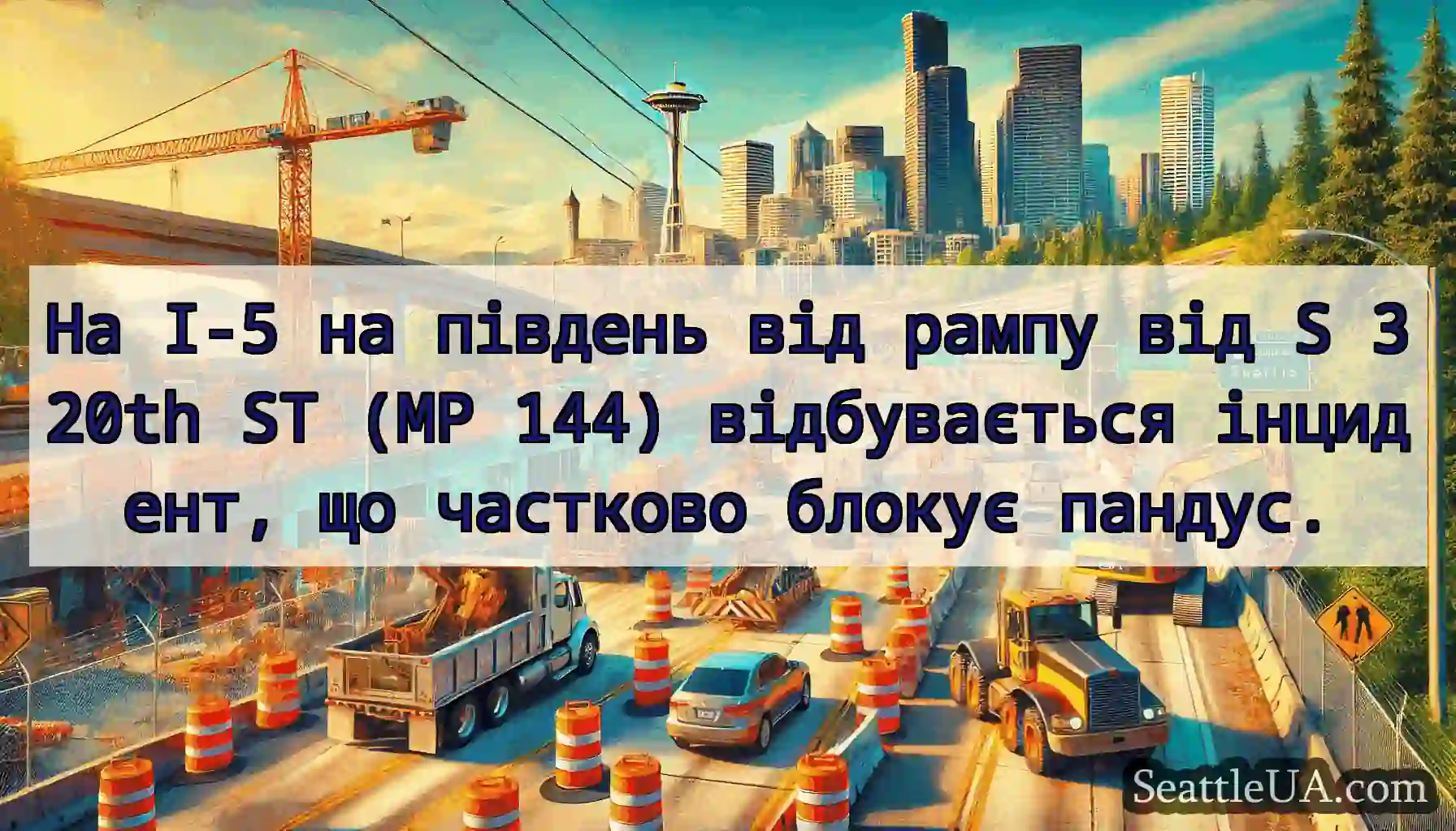 На I-5 на південь від рампу від S 320th ST (MP