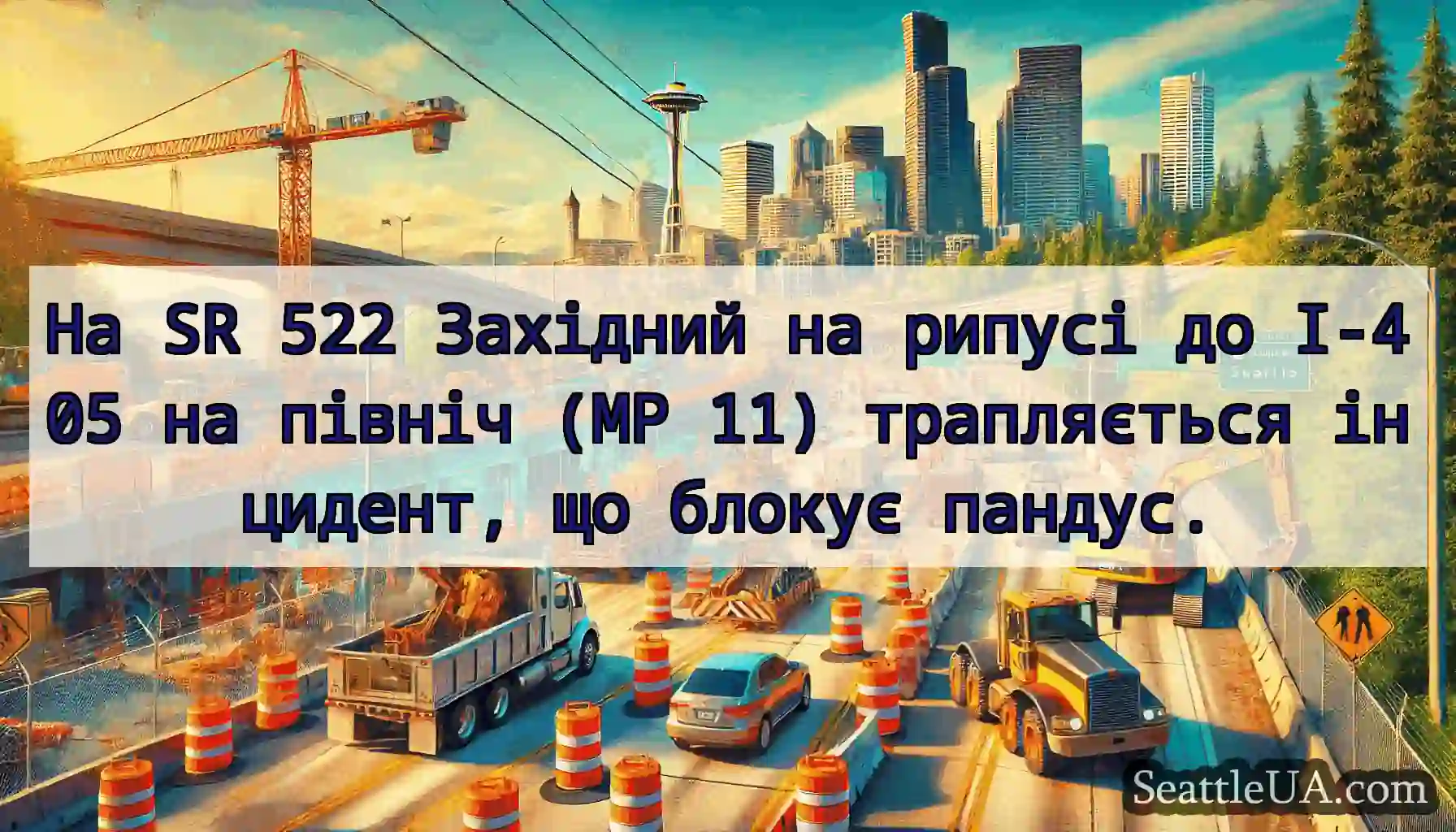 На SR 522 Західний на рипусі до I-405 на північ