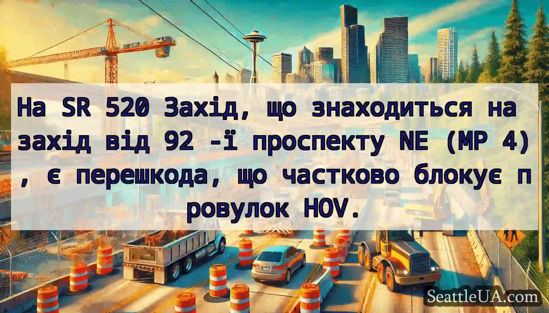 На SR 520 Захід, що знаходиться на захід від 92