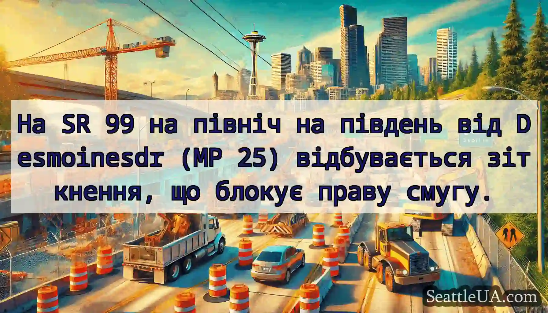 На SR 99 на північ на південь від Desmoinesdr (MP