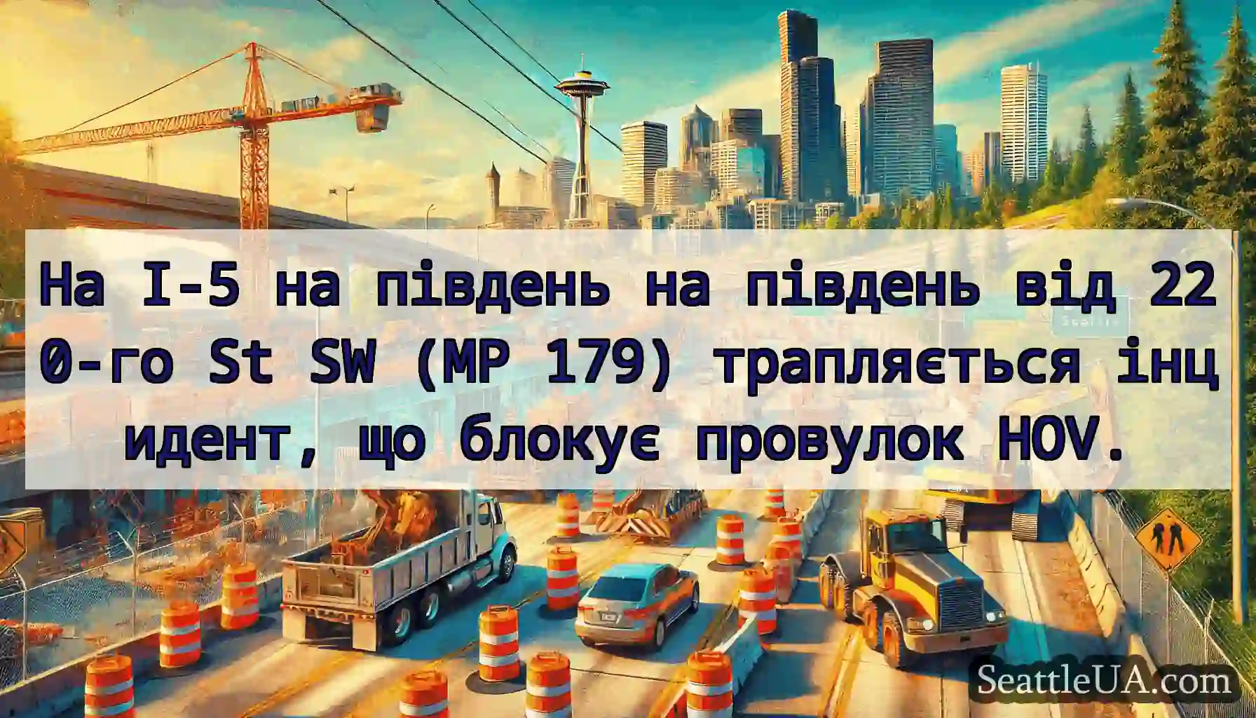 На I-5 на південь на південь від 220-го St SW (MP