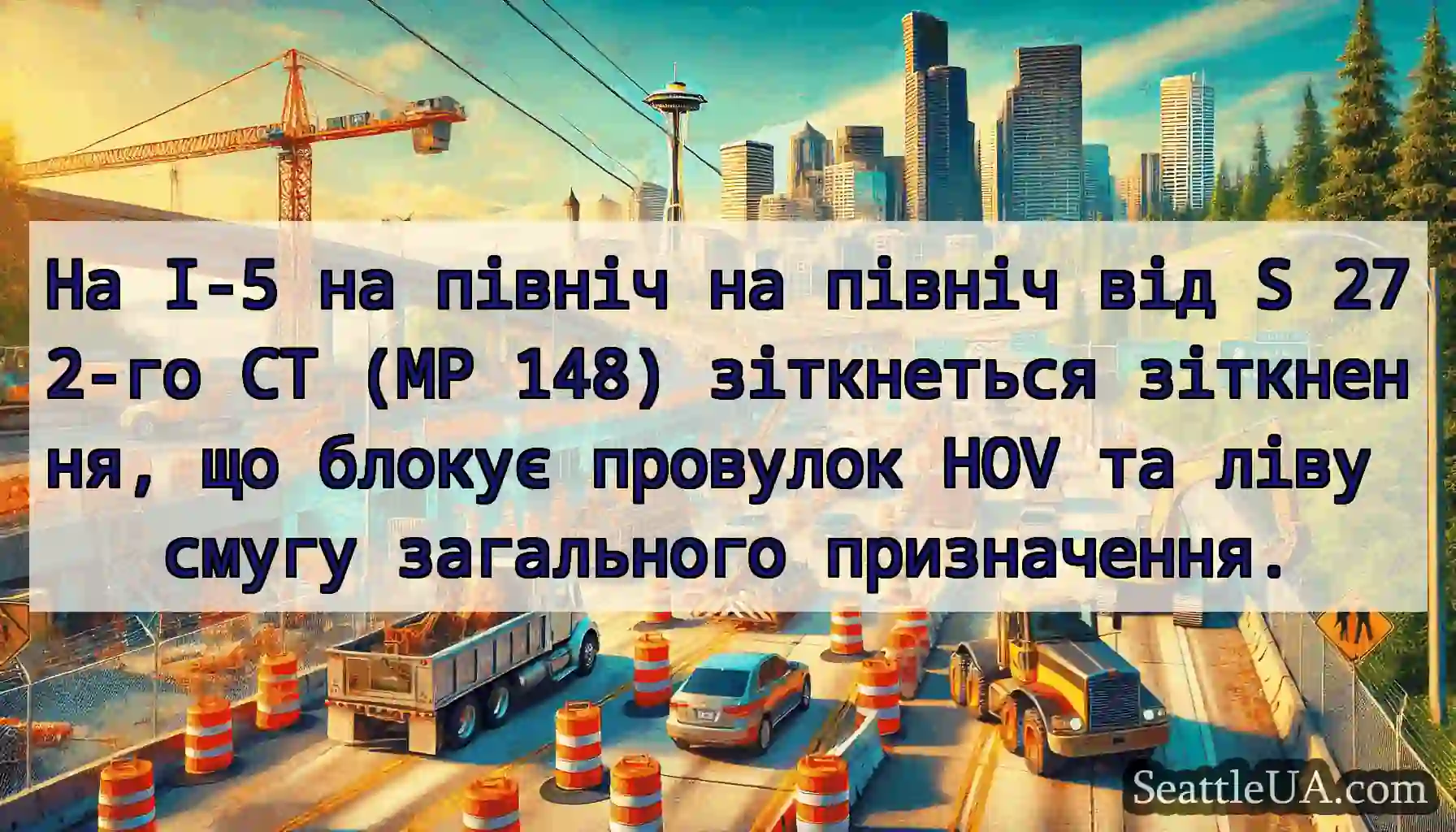 На I-5 на північ на північ від S 272-го СТ (MP