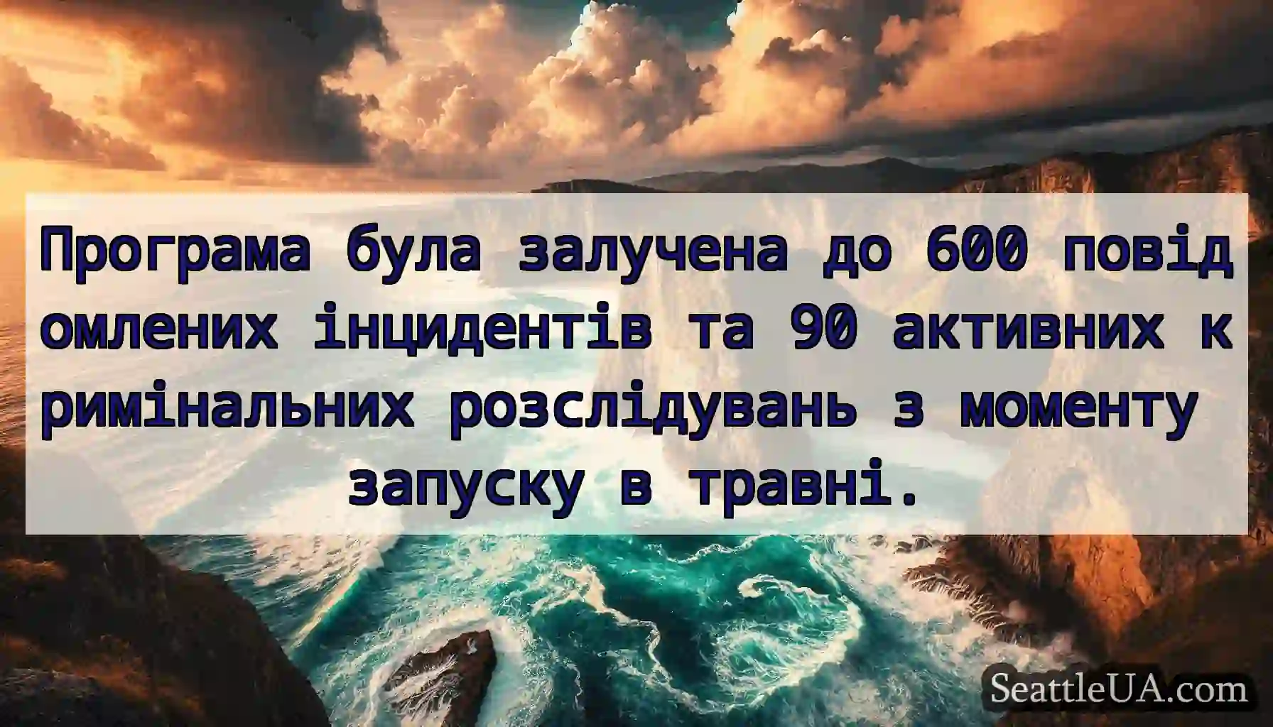 Програма була залучена до 600 повідомлених