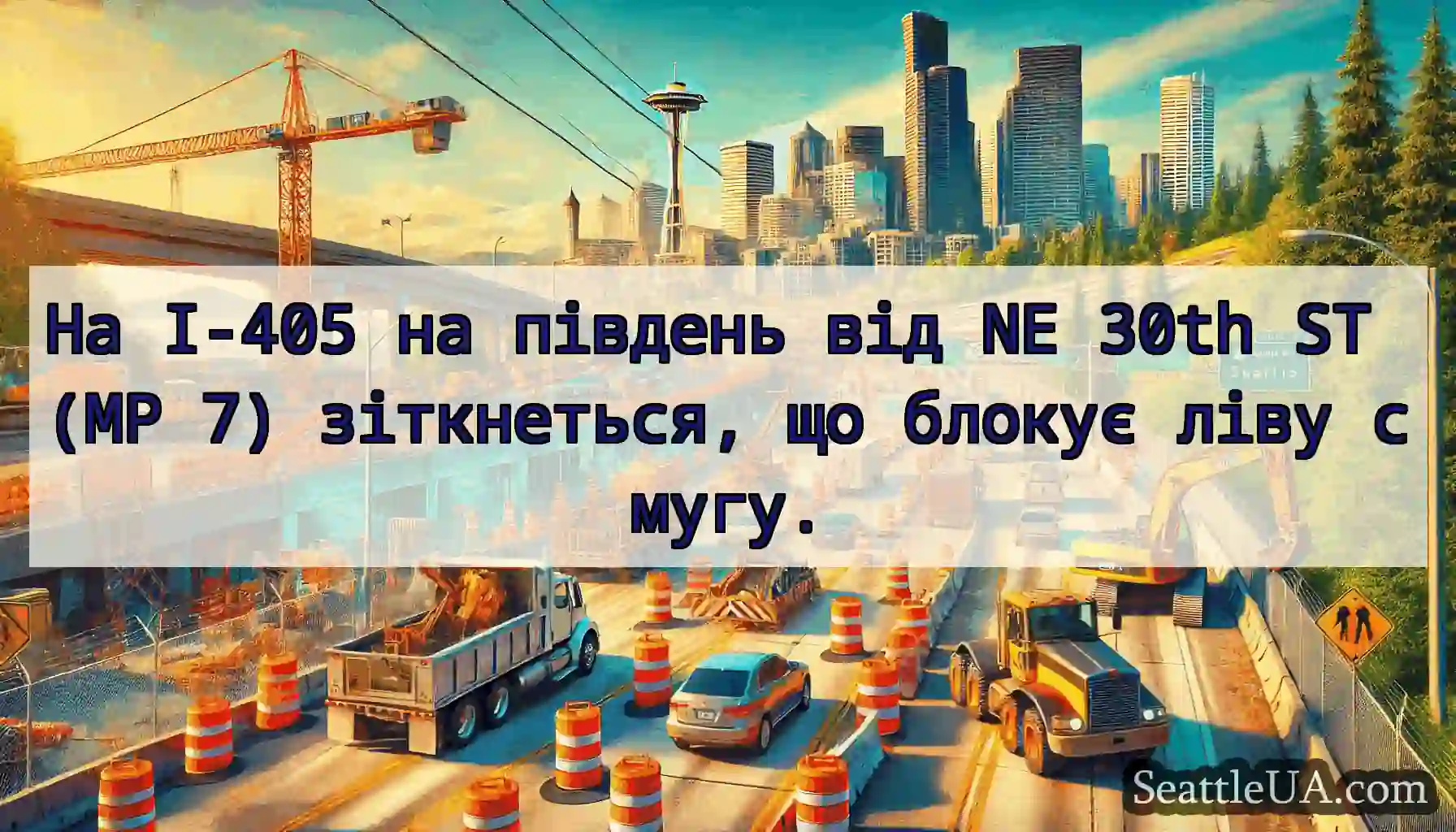 На I-405 на південь від NE 30th ST (MP 7)