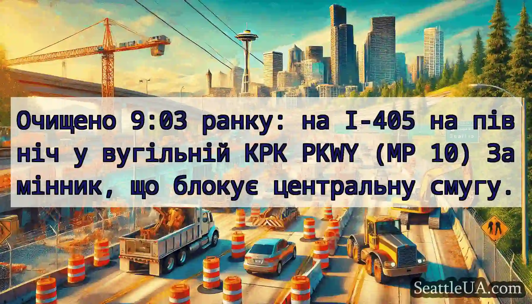 Очищено 9:03 ранку: на I-405 на північ у