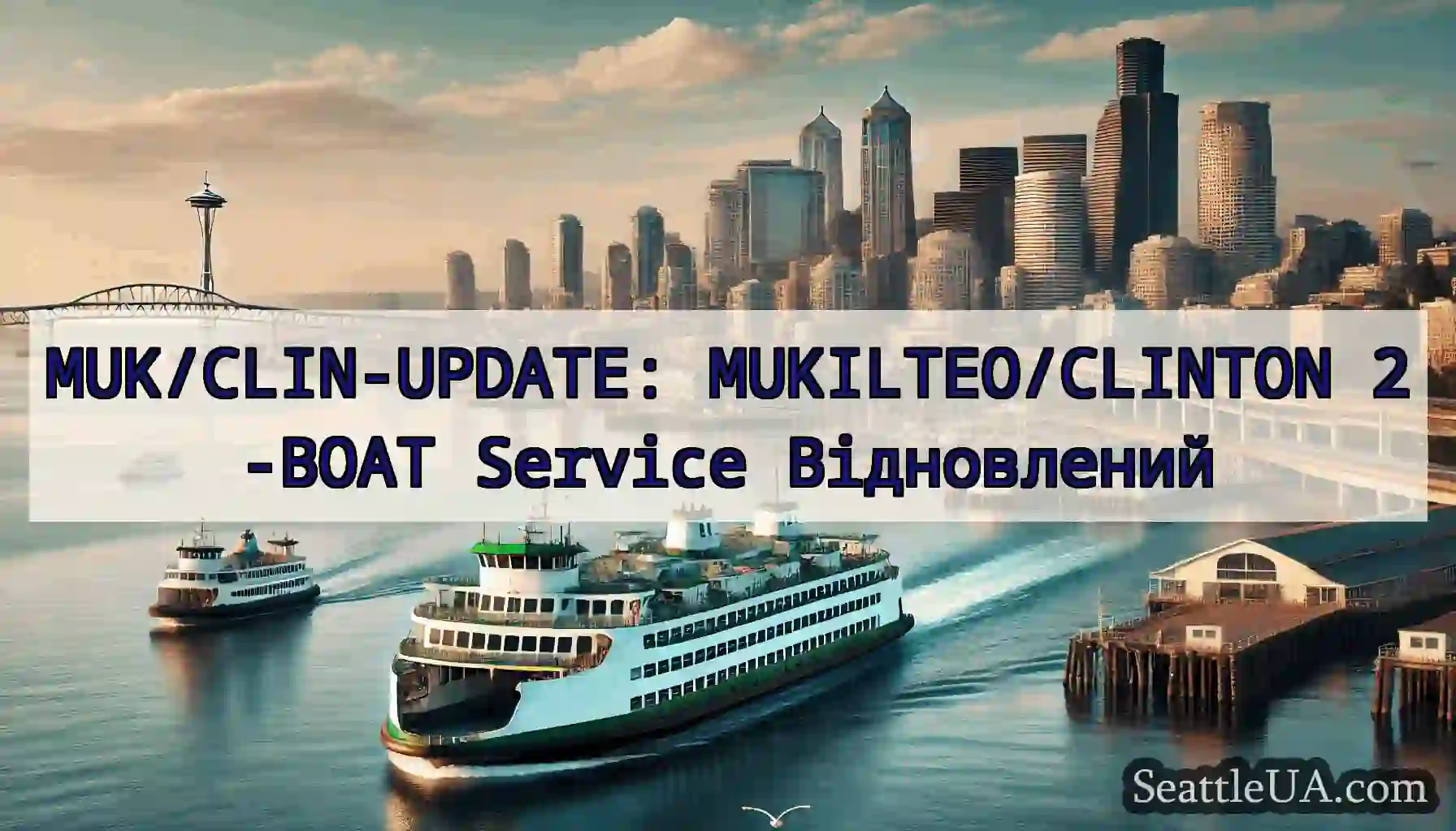 MUK/CLIN-UPDATE: MUKILTEO/CLINTON 2-BOAT Service