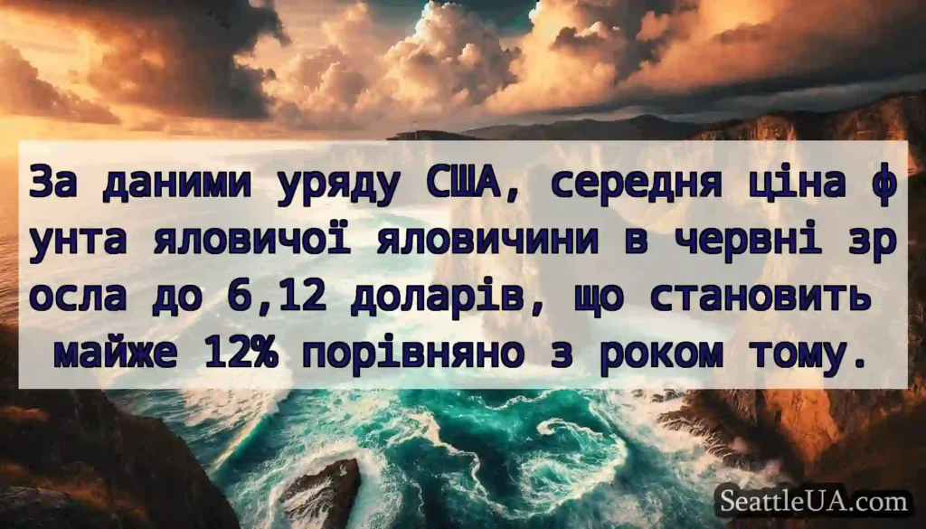 За даними уряду США, середня ціна фунта яловичої