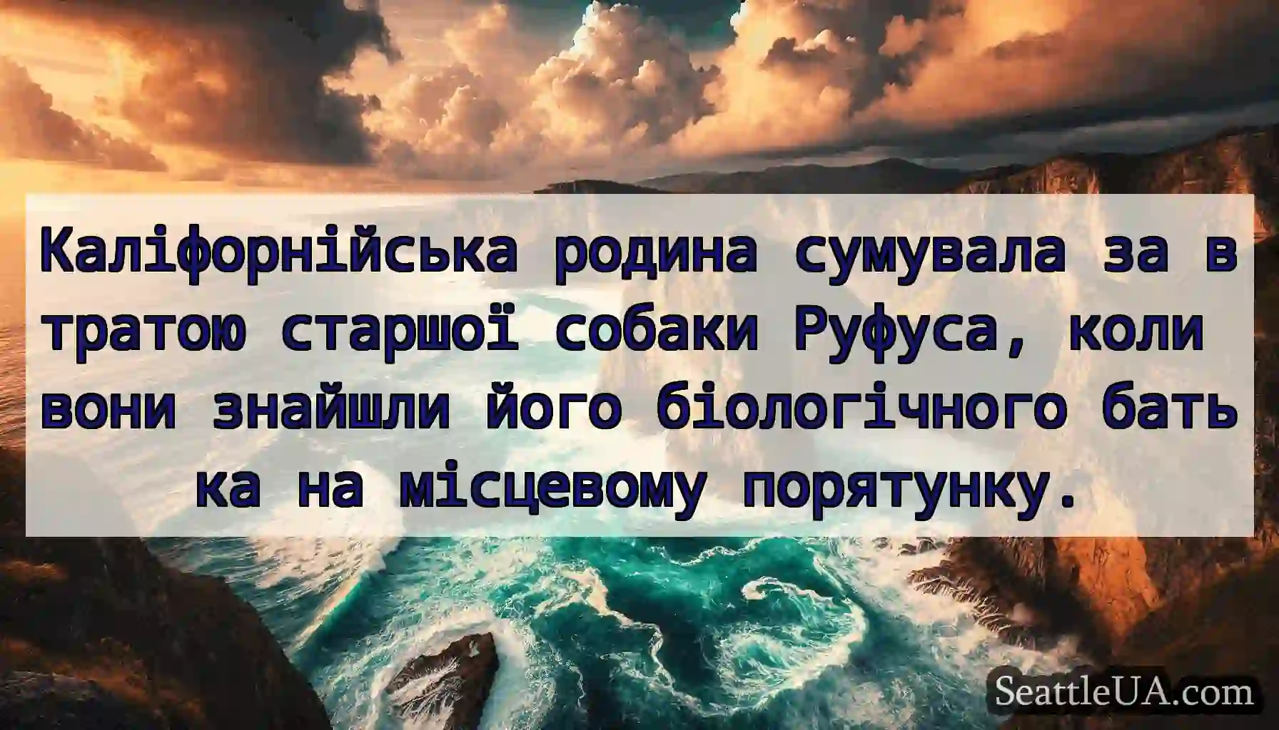Каліфорнійська родина сумувала за втратою старшої