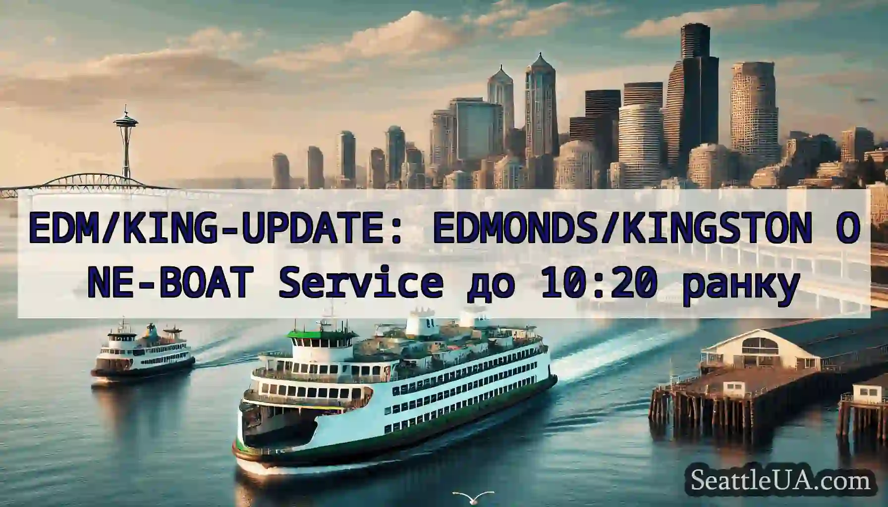 EDM/KING-UPDATE: EDMONDS/KINGSTON ONE-BOAT