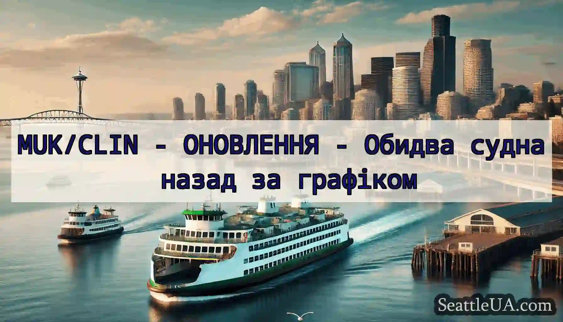 MUK/CLIN - ОНОВЛЕННЯ - Обидва судна назад за