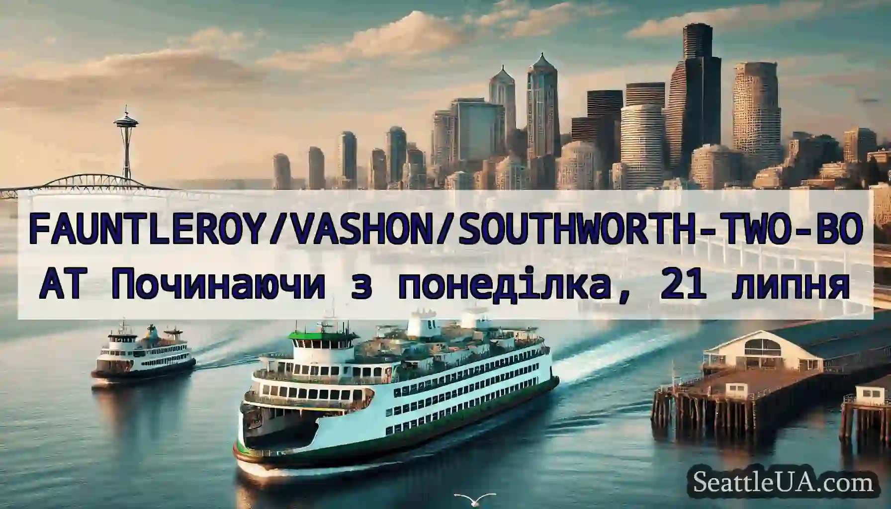 FAUNTLEROY/VASHON/SOUTHWORTH-TWO-BOAT Починаючи з