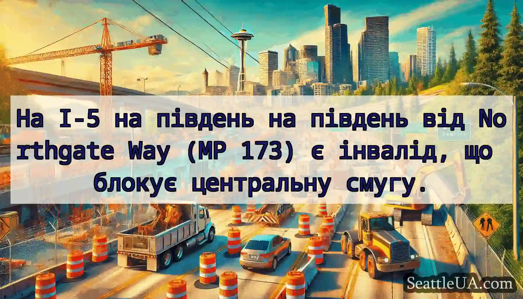 На I-5 на південь на південь від Northgate Way