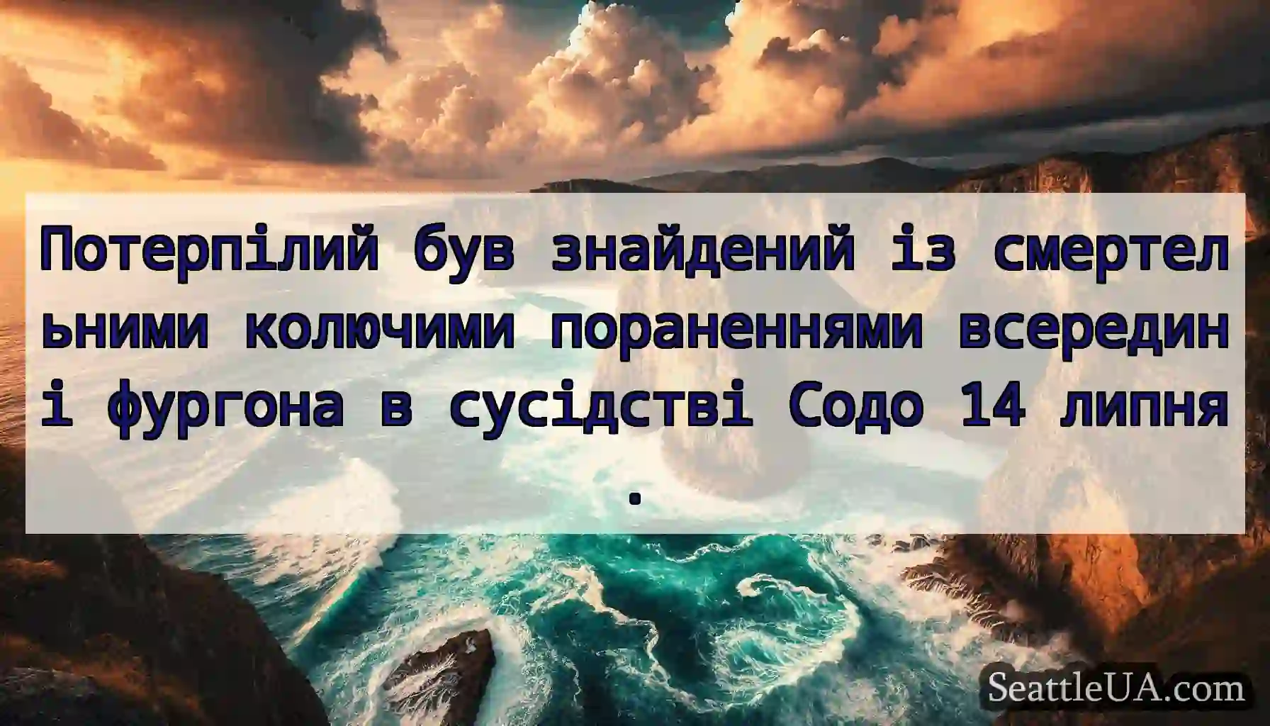 Потерпілий був знайдений із смертельними колючими