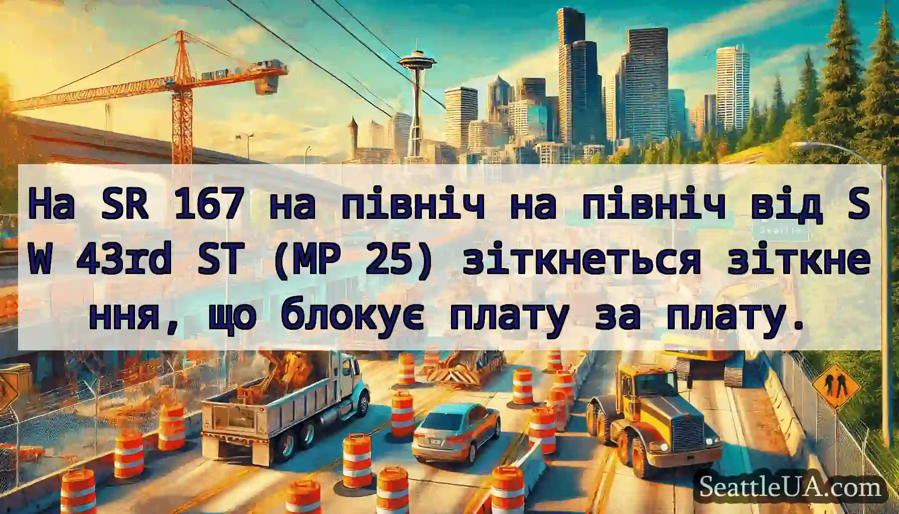 На SR 167 на північ на північ від SW 43rd ST (MP