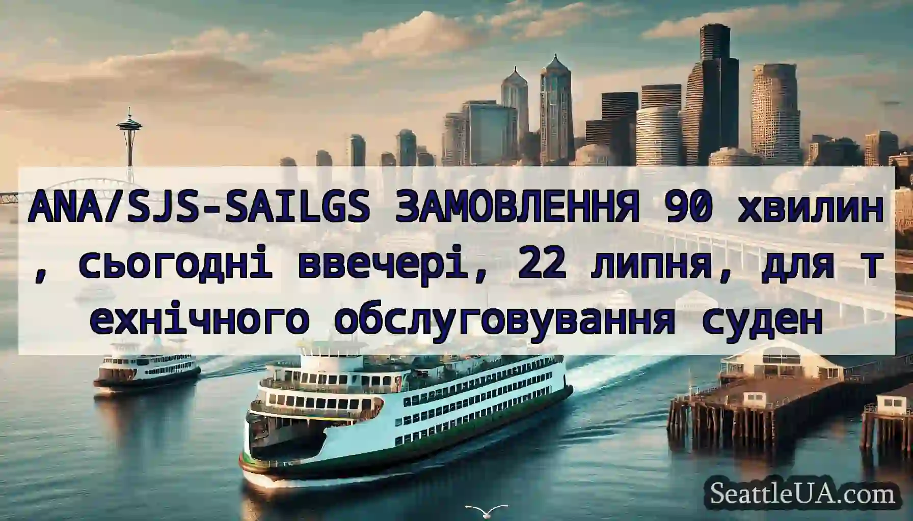 ANA/SJS-SAILGS ЗАМОВЛЕННЯ 90 хвилин, сьогодні