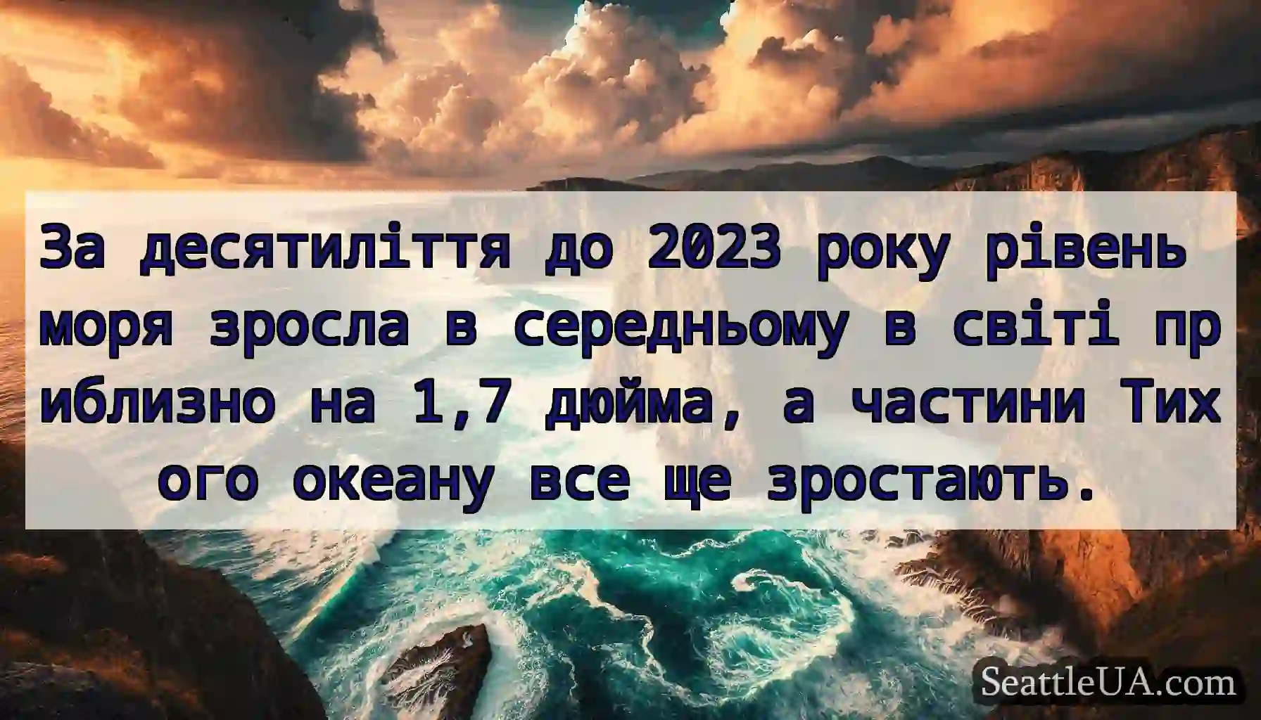 За десятиліття до 2023 року рівень моря зросла в