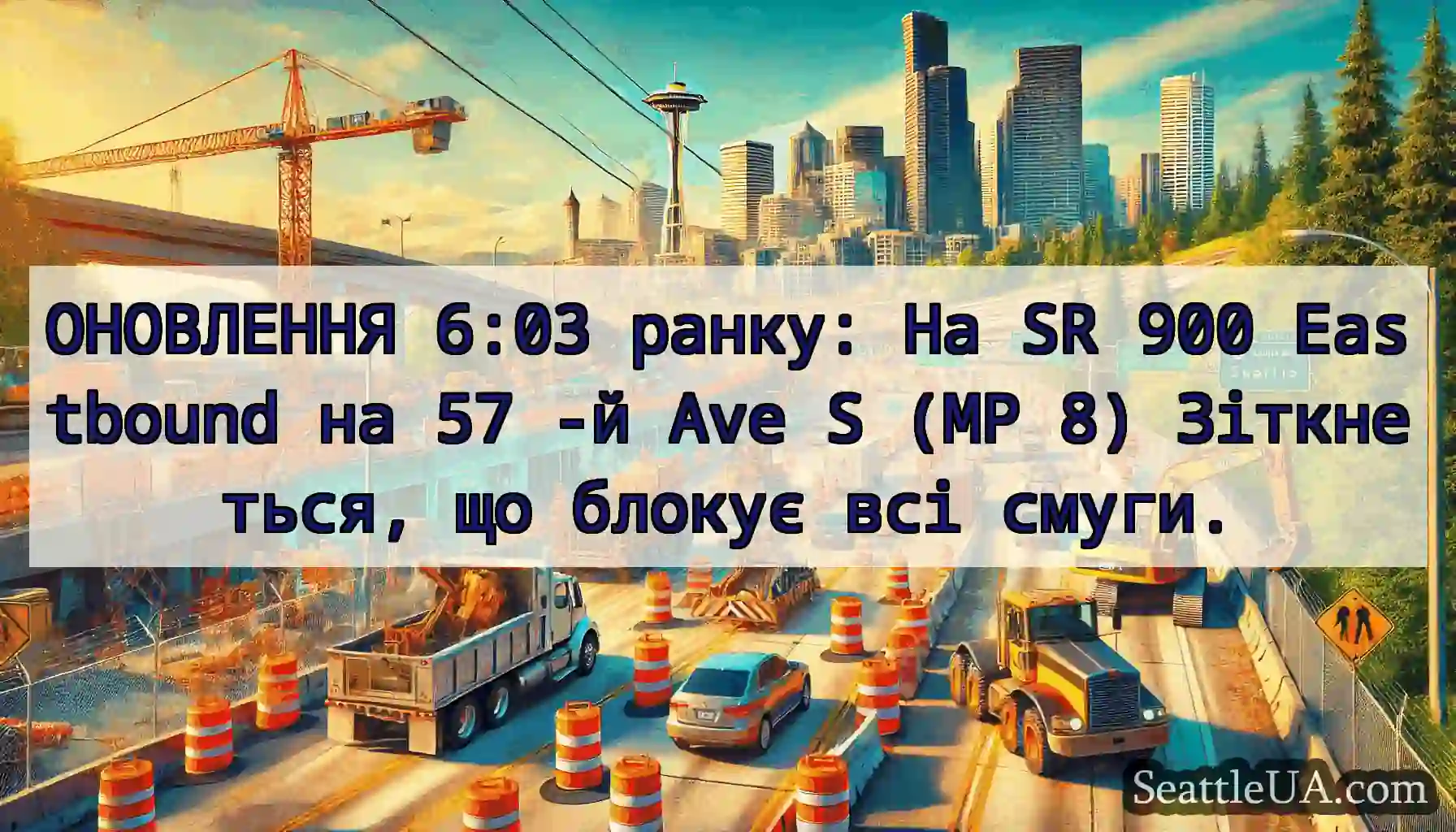ОНОВЛЕННЯ 6:03 ранку: На SR 900 Eastbound на 57