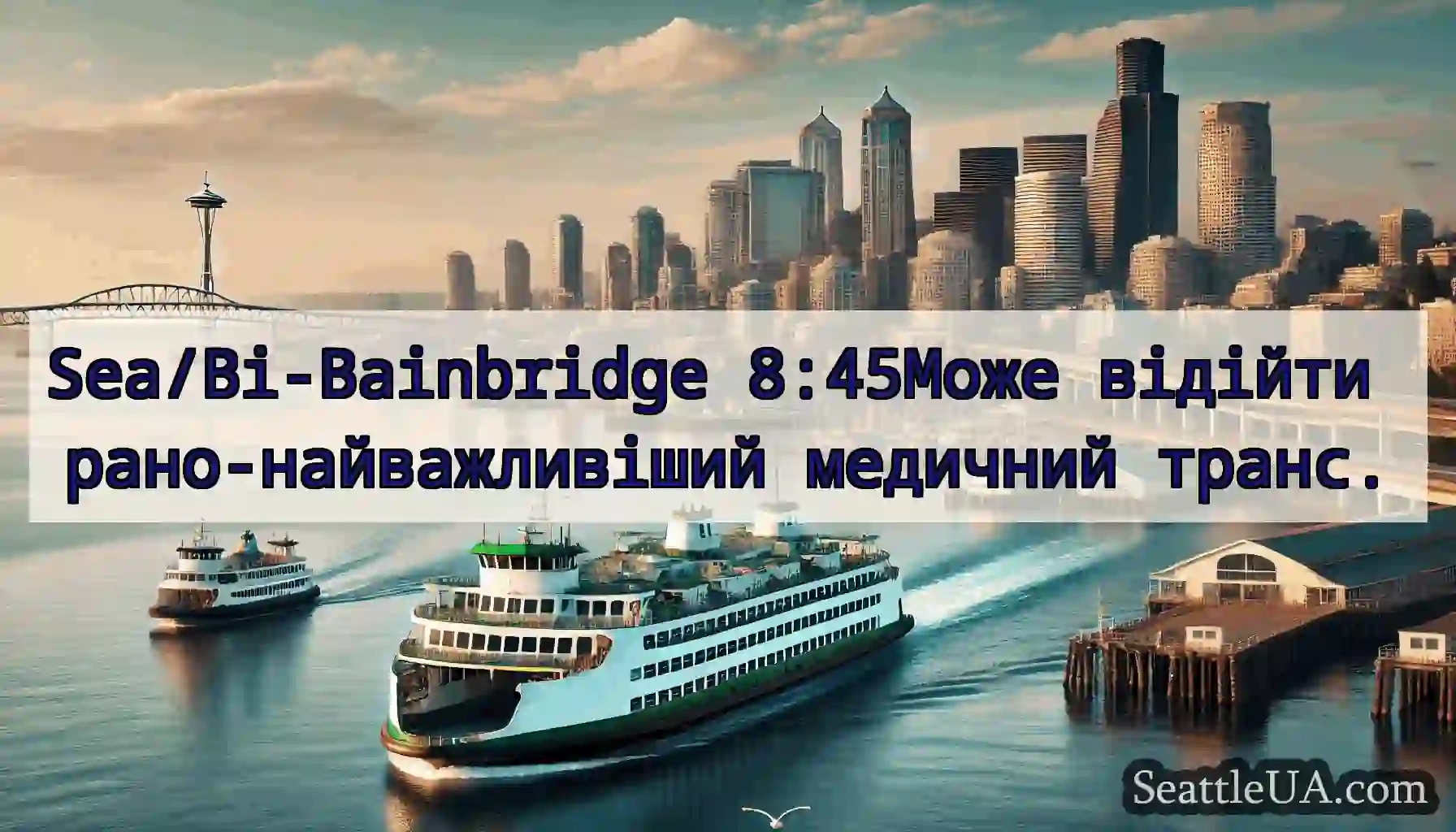 Sea/Bi-Bainbridge 8:45Може відійти