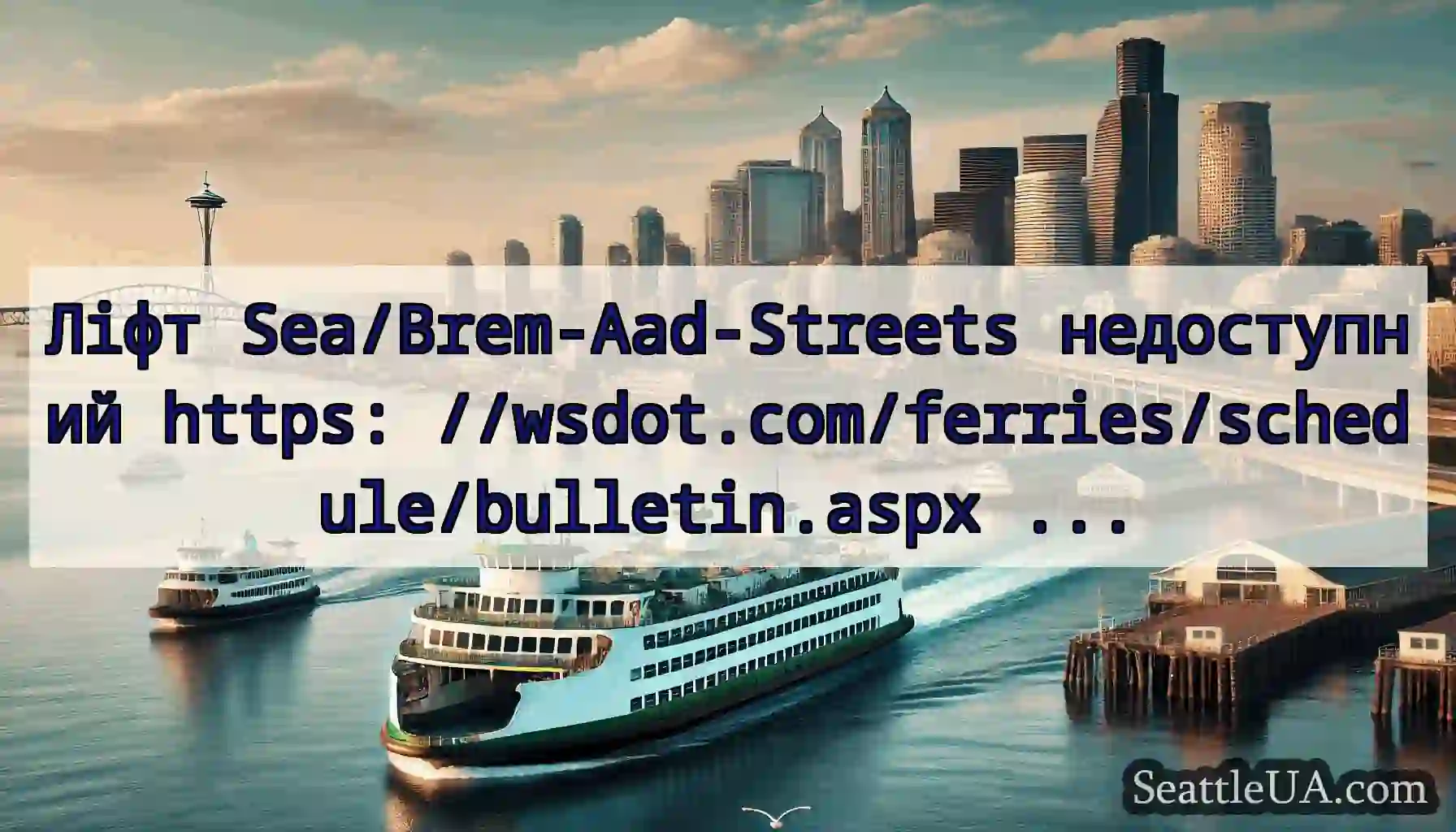 Ліфт Sea/Brem-Aad-Streets недоступний https: