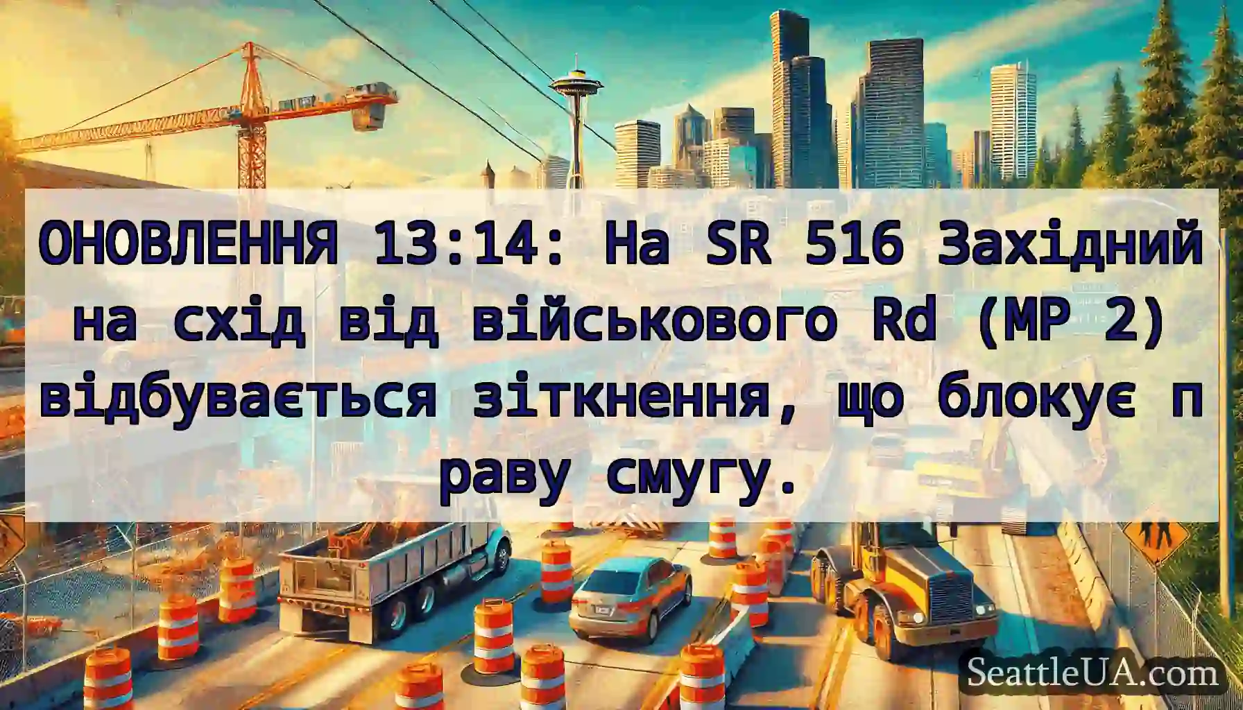 ОНОВЛЕННЯ 13:14: На SR 516 Західний на схід від