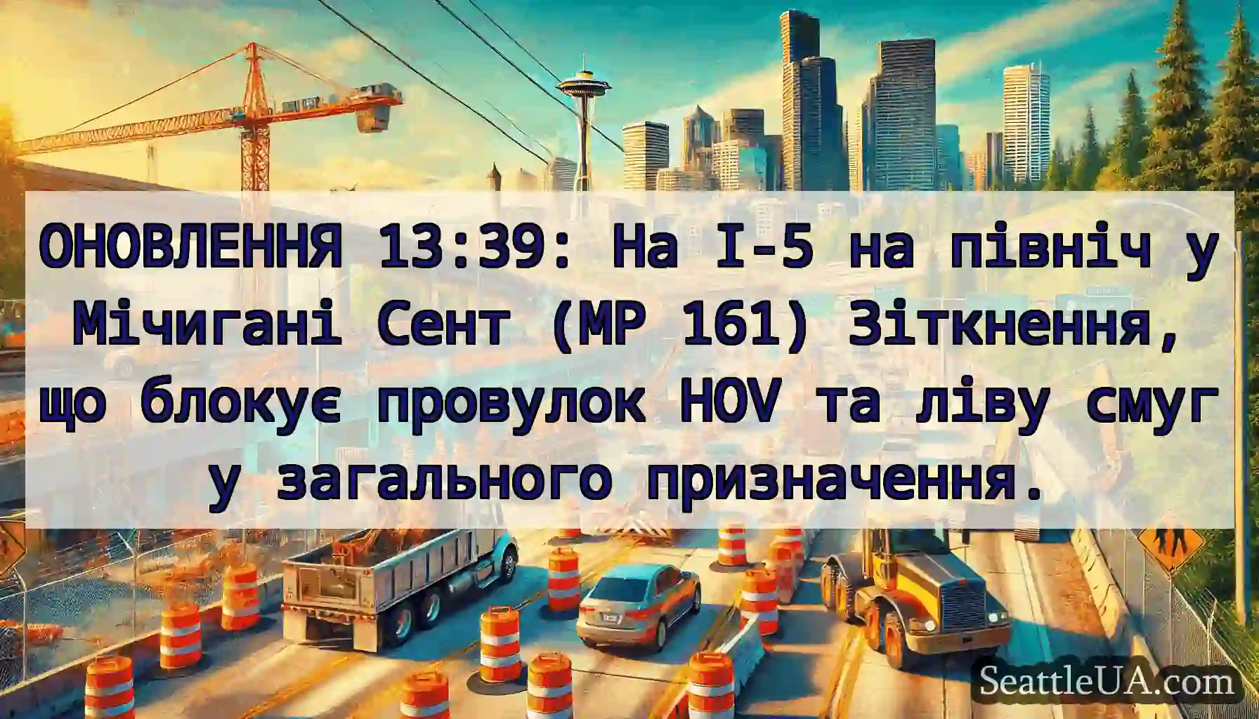 ОНОВЛЕННЯ 13:39: На I-5 на північ у Мічигані Сент