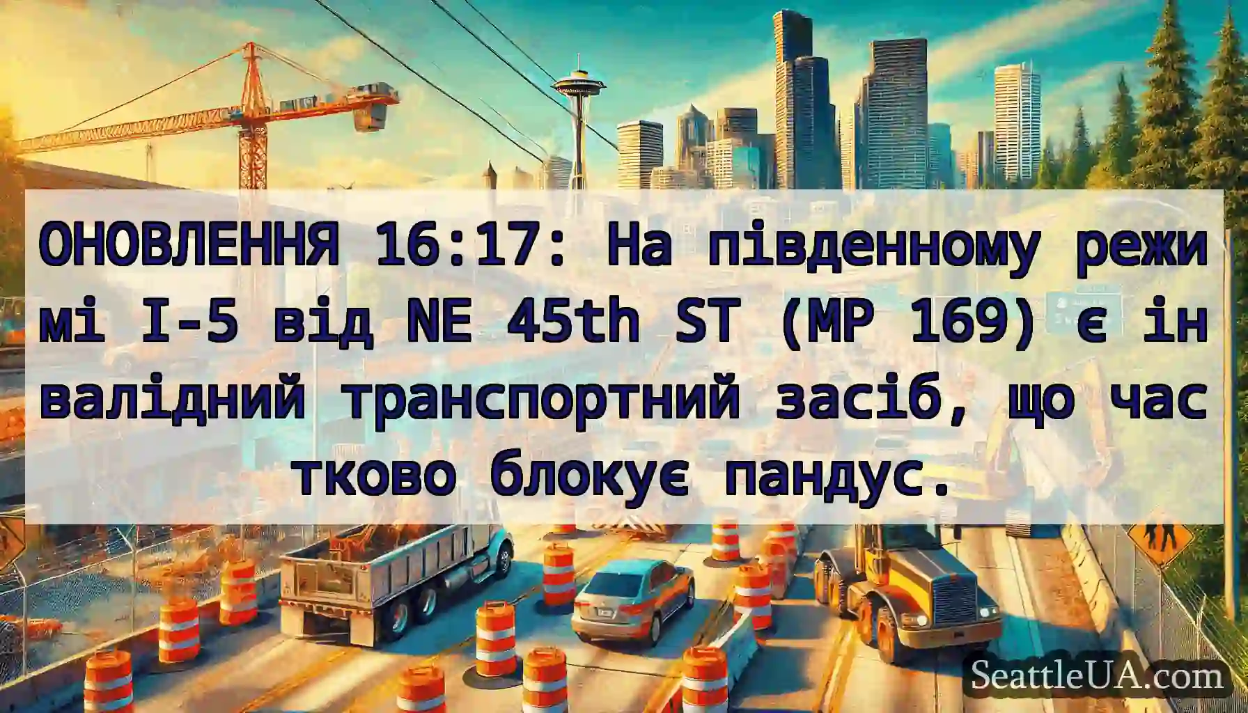 ОНОВЛЕННЯ 16:17: На південному режимі I-5 від NE