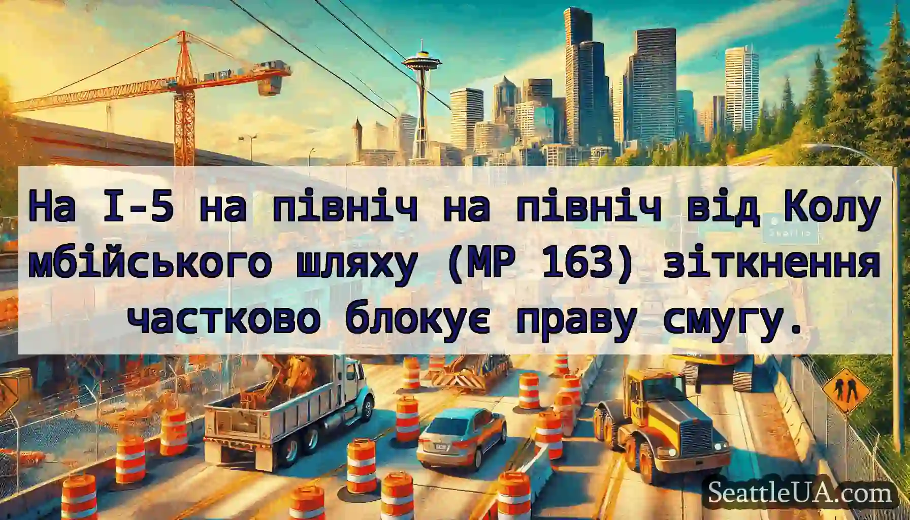 На I-5 на північ на північ від Колумбійського
