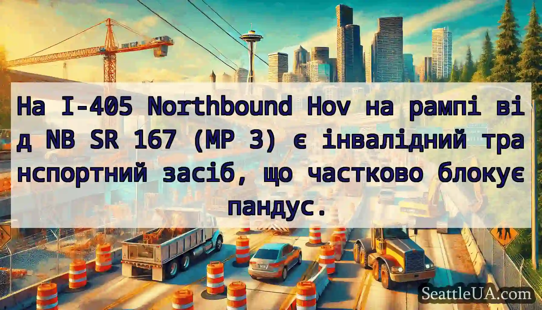 На I-405 Northbound Hov на рампі від NB SR 167