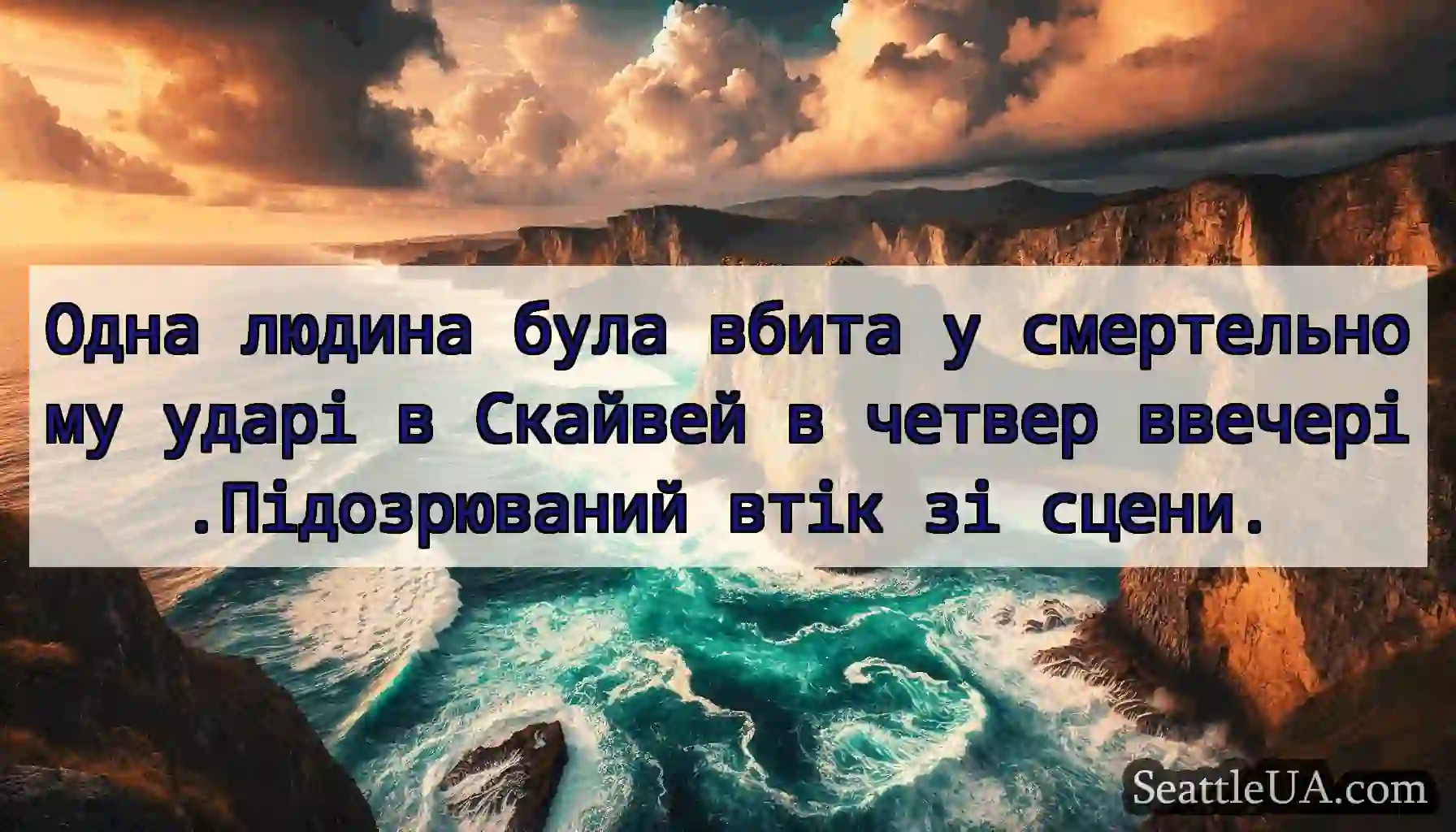 Одна людина була вбита у смертельному ударі в