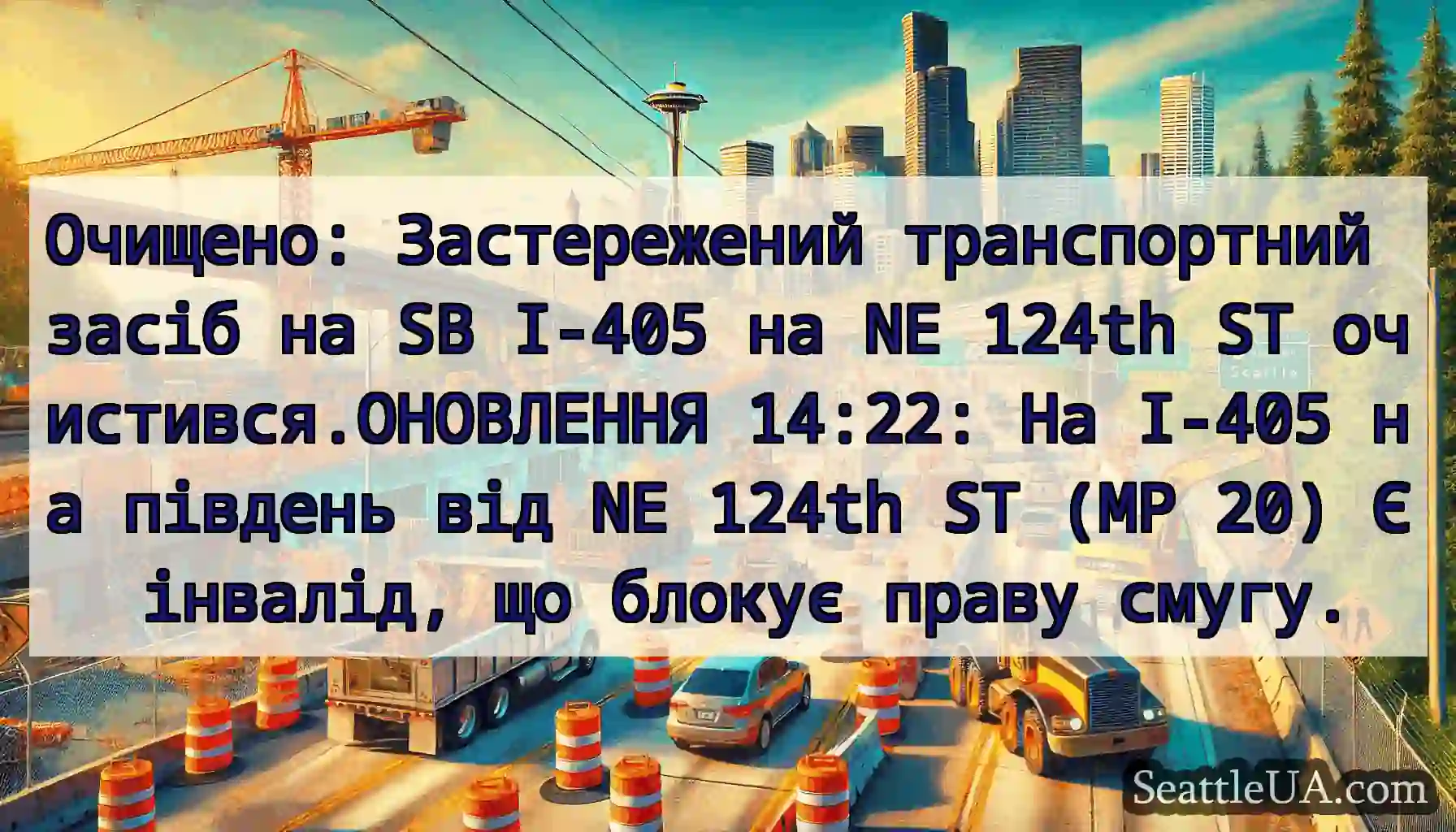 Очищено: Застережений транспортний засіб на SB