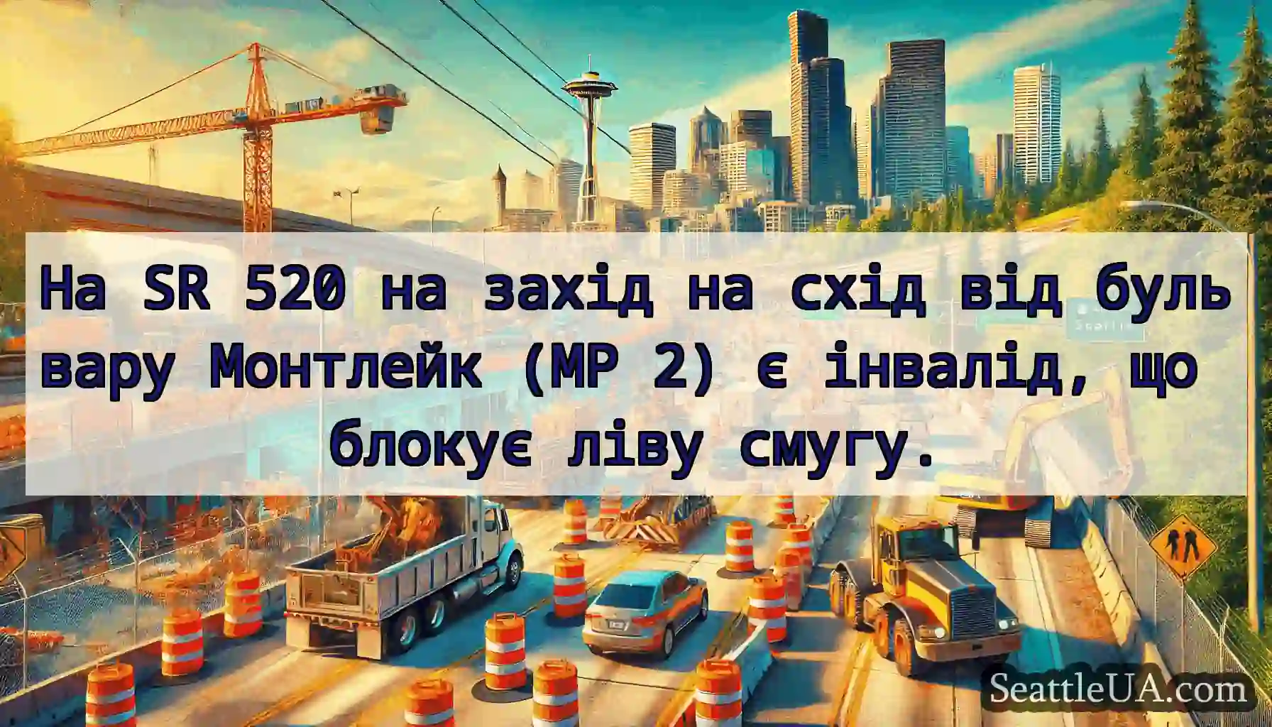На SR 520 на захід на схід від бульвару Монтлейк