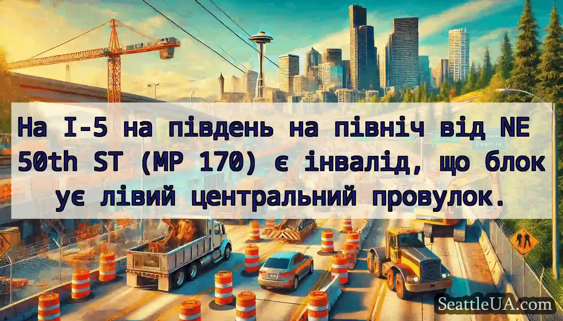 На I-5 на південь на північ від NE 50th ST (MP