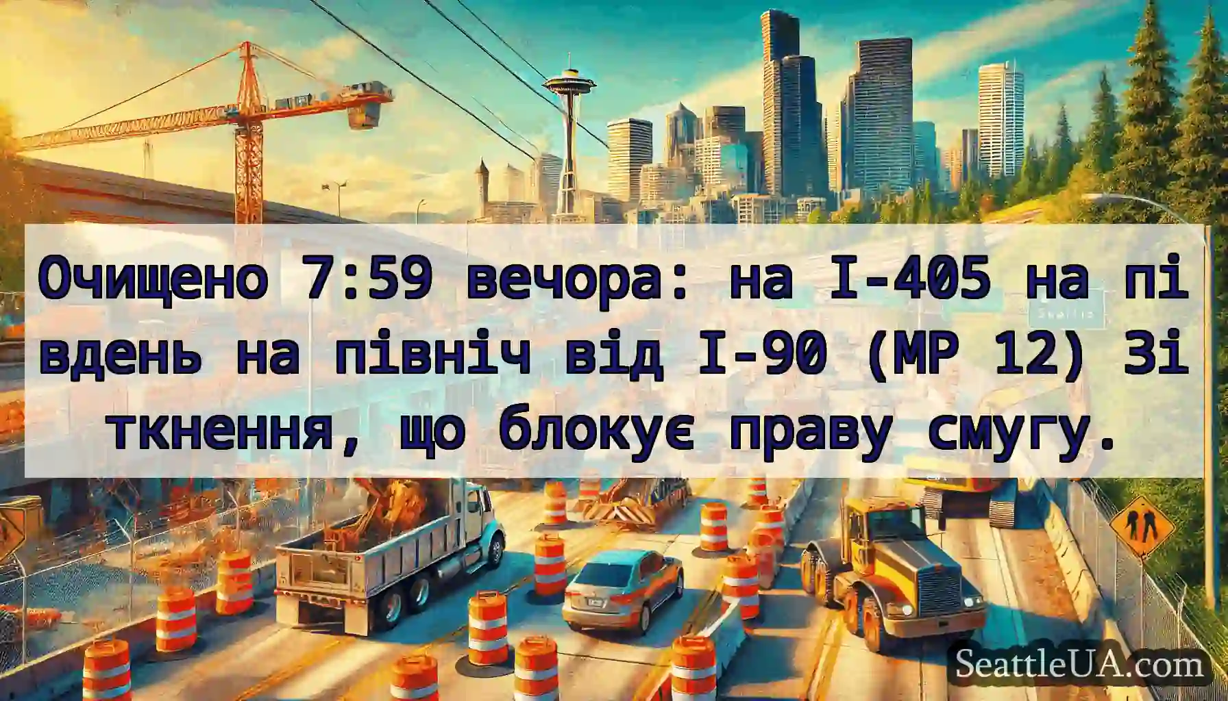 Очищено 7:59 вечора: на I-405 на південь на