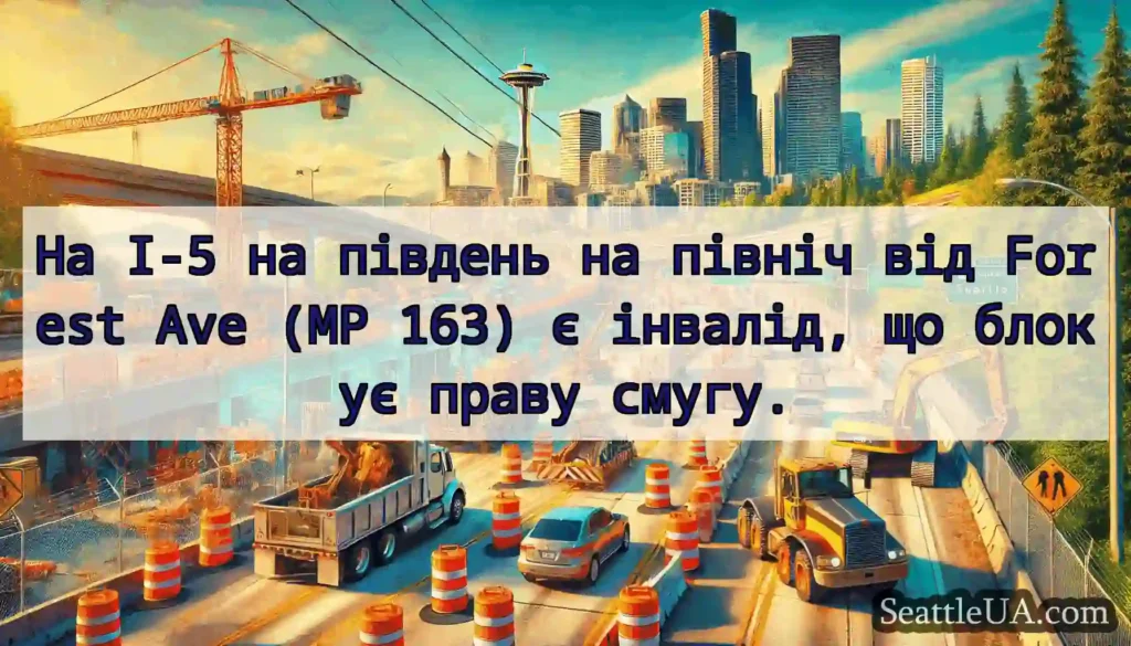 На I-5 на південь на північ від Forest Ave (MP