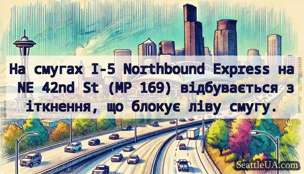На смугах I-5 Northbound Express на NE 42nd St