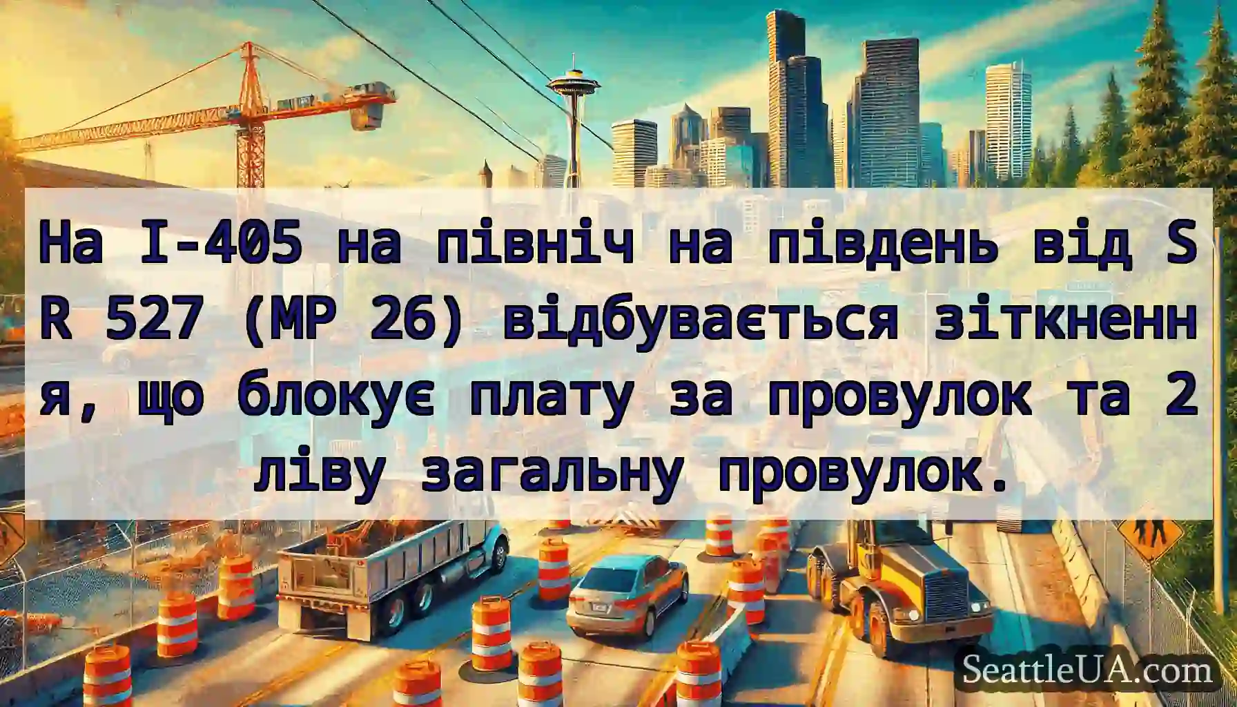На I-405 на північ на південь від SR 527 (MP 26)