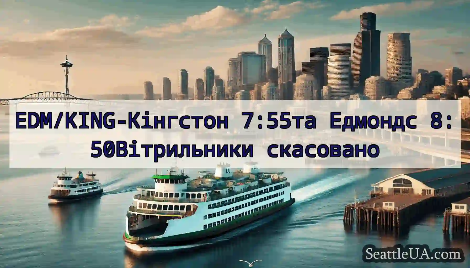 EDM/KING-Кінгстон 7:55та Едмондс 8:50Вітрильники