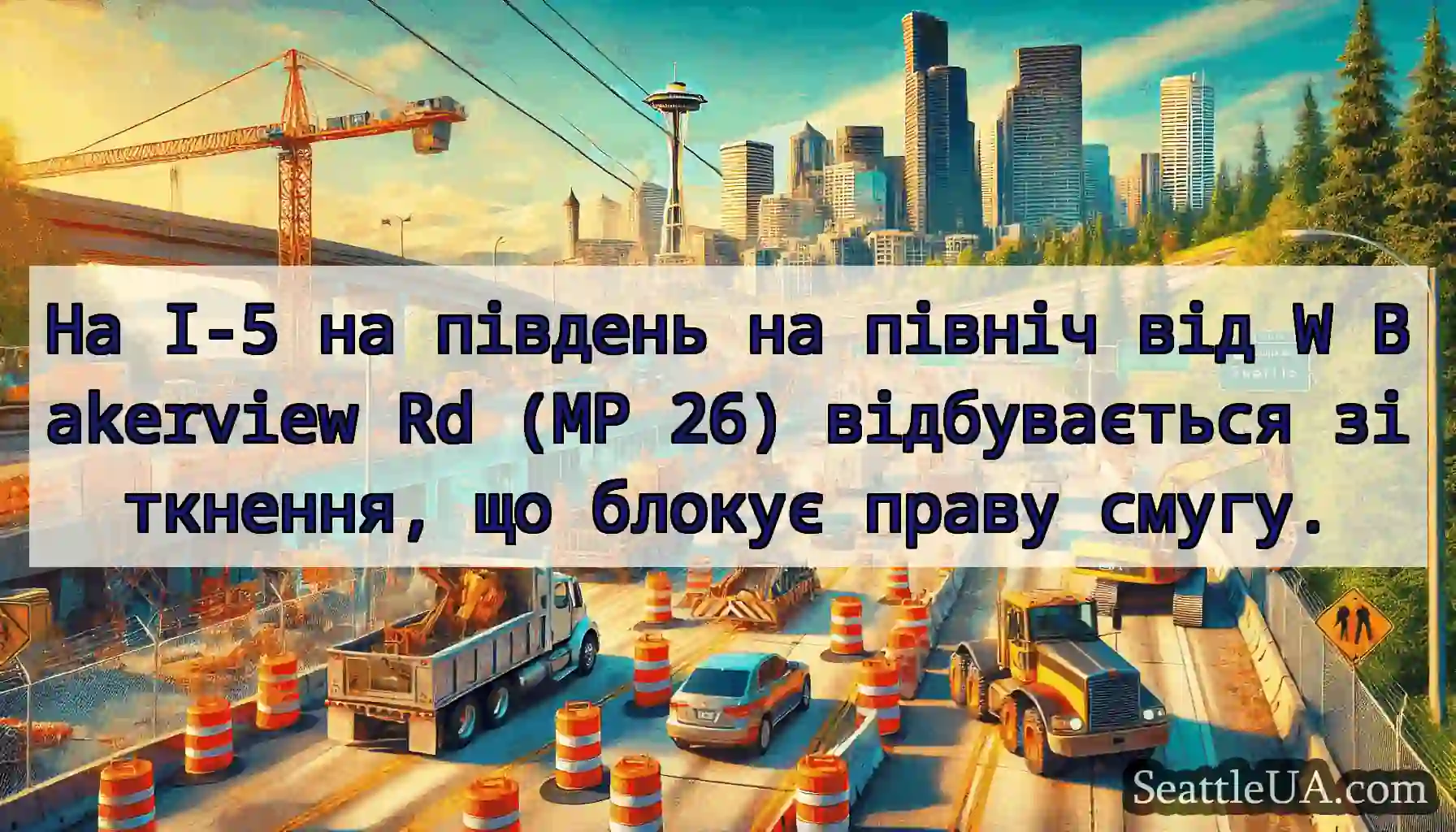 На I-5 на південь на північ від W Bakerview Rd