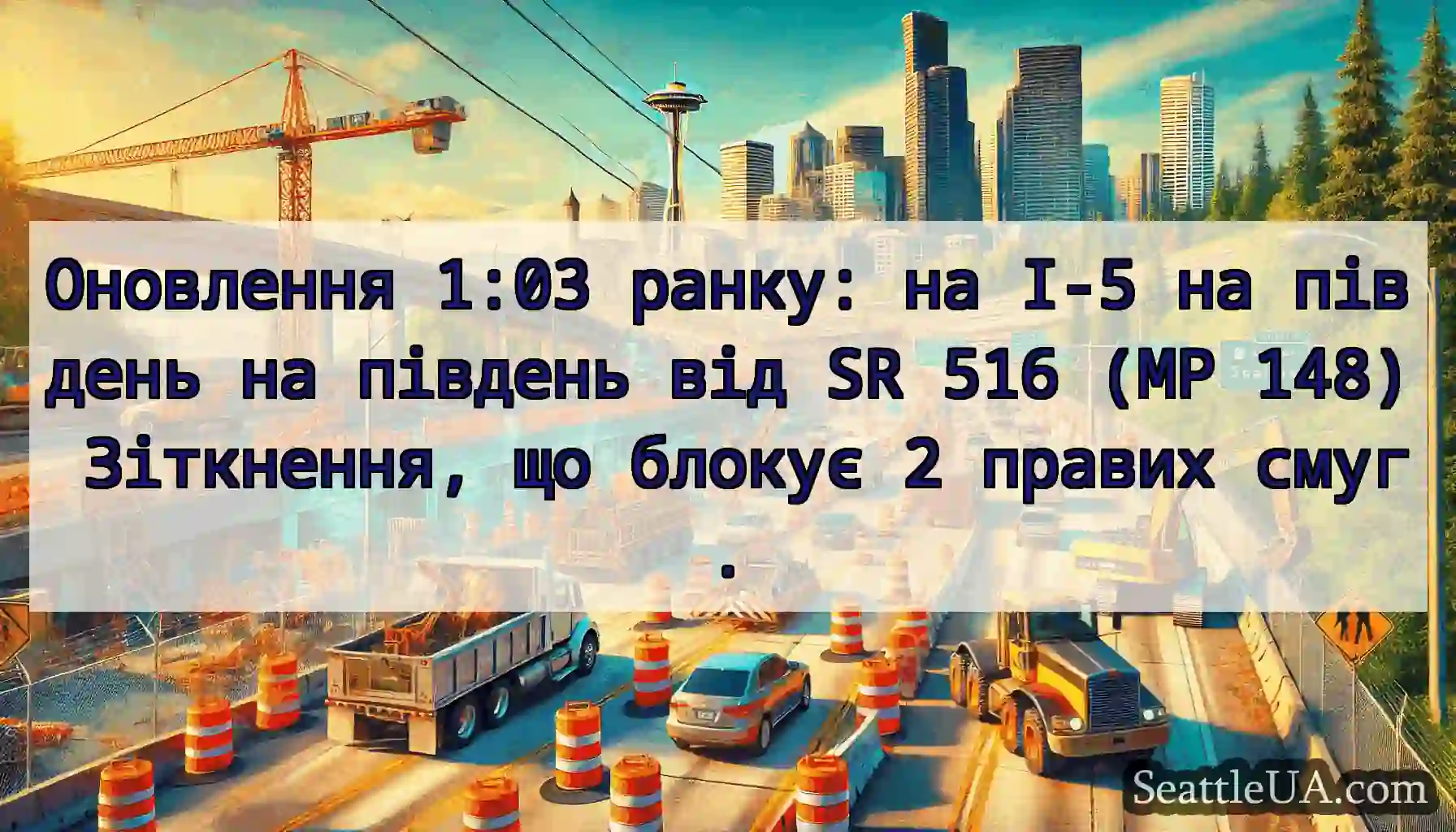 Оновлення 1:03 ранку: на I-5 на південь на