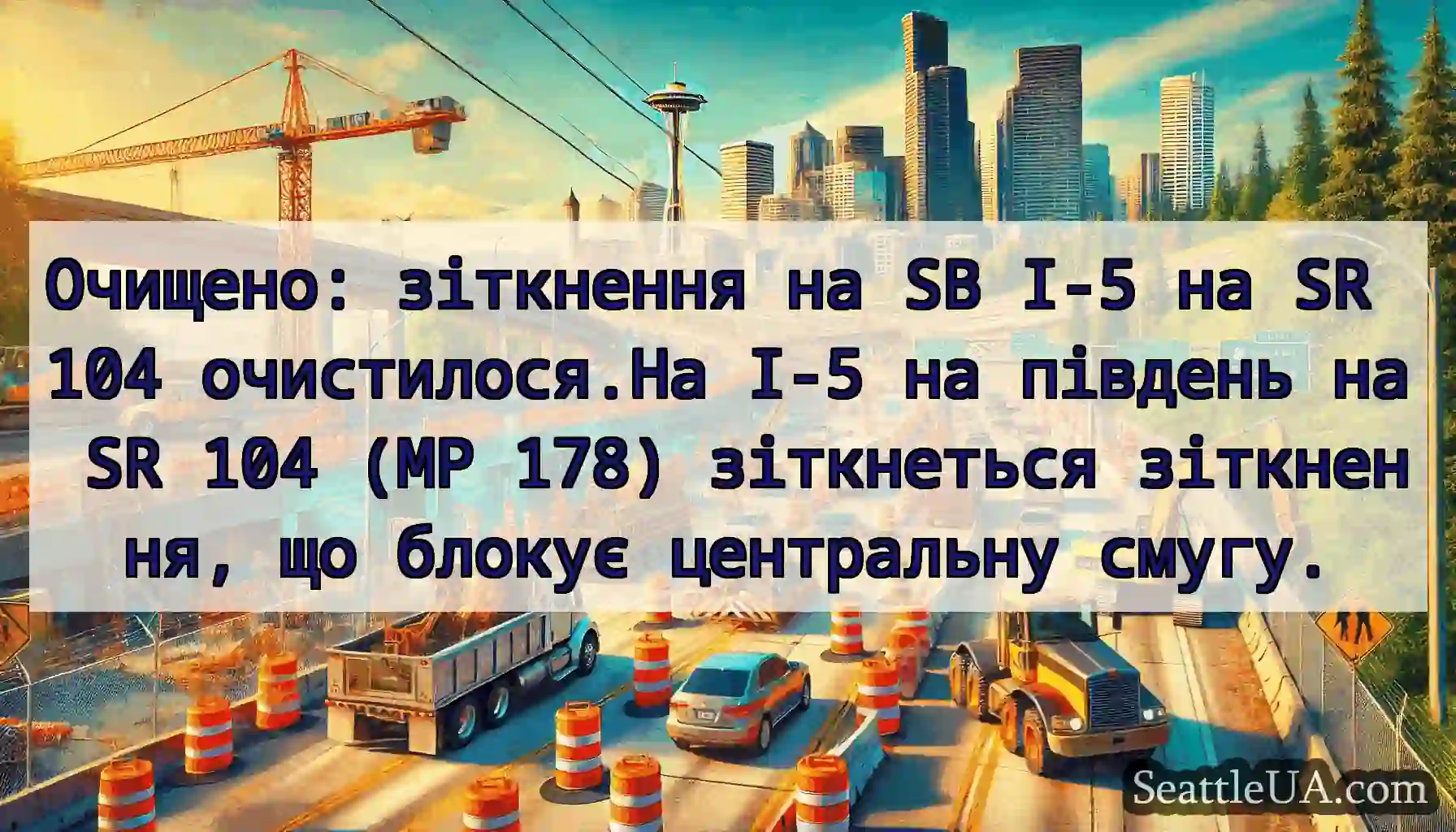 Очищено: зіткнення на SB I-5 на SR 104