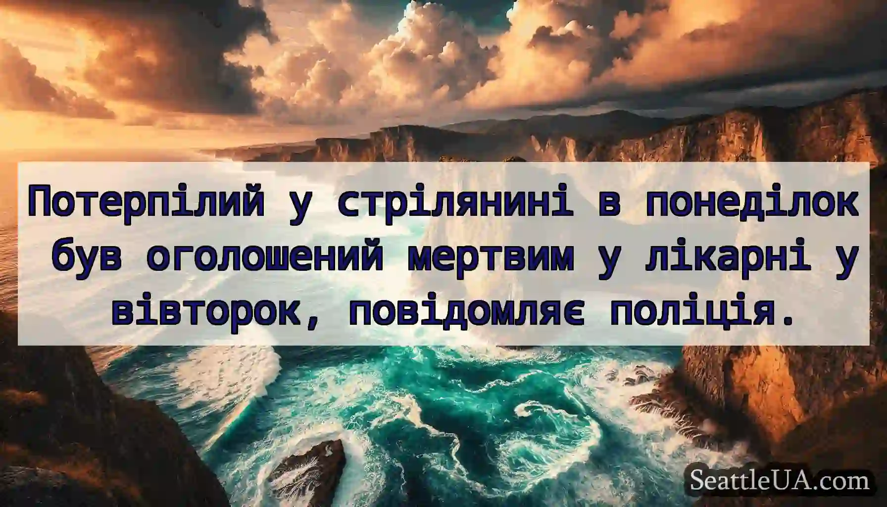 Потерпілий у стрілянині в понеділок був